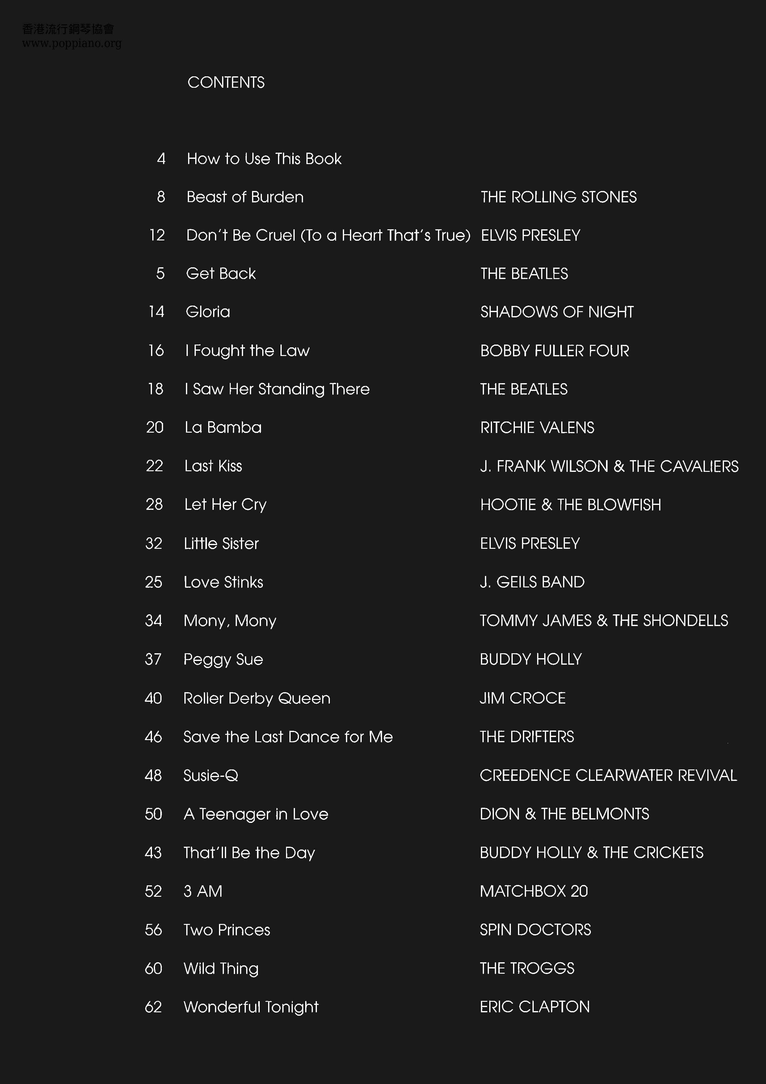Favorite Songs With 4 Chords琴谱
