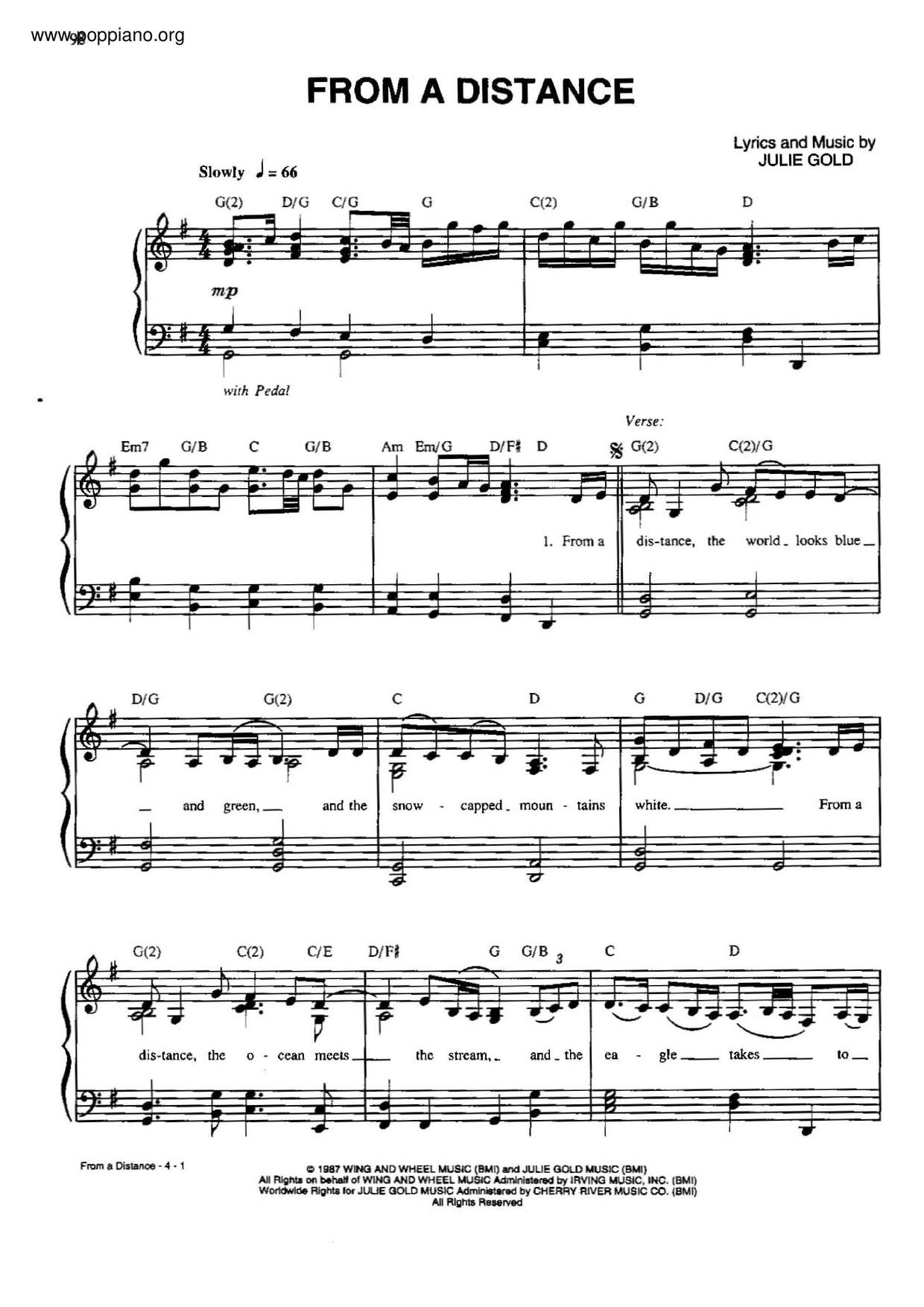 From A Distance Score
