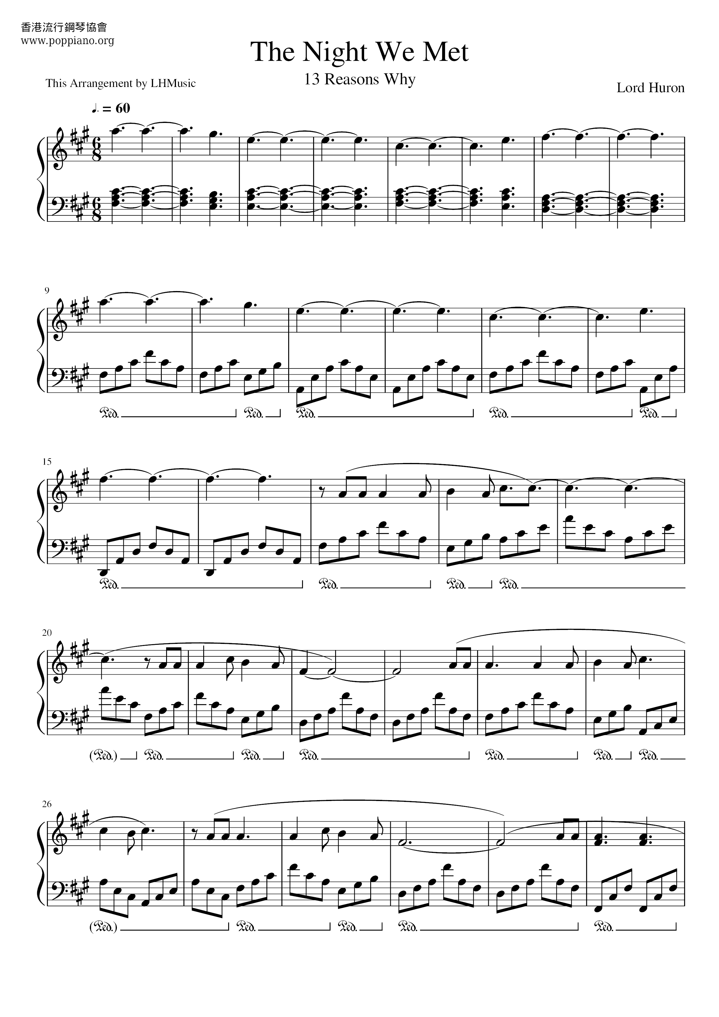 The Night We Met Score