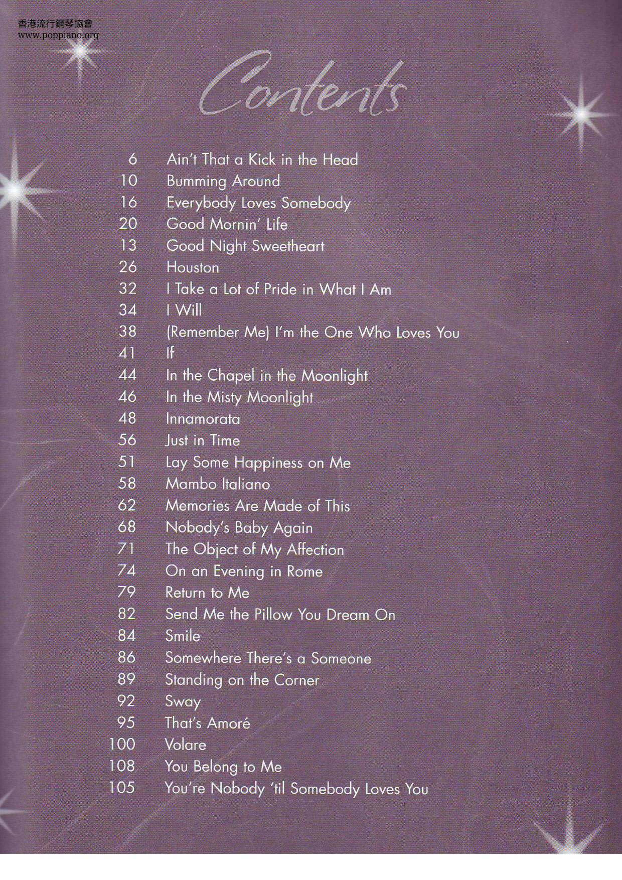 Dean Martin Songbook 112 Pagesピアノ譜