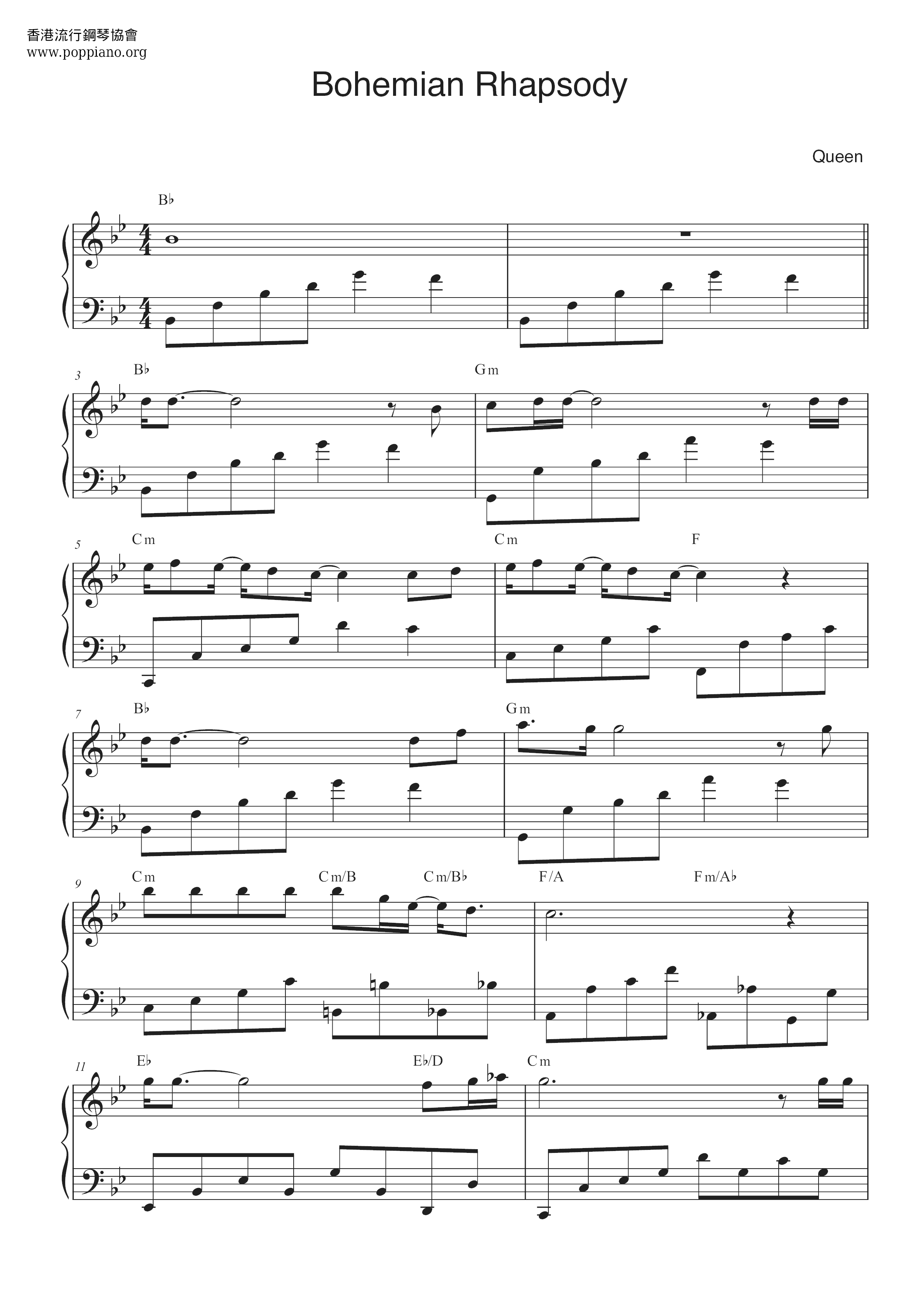 Bohemian Rhapsody Score