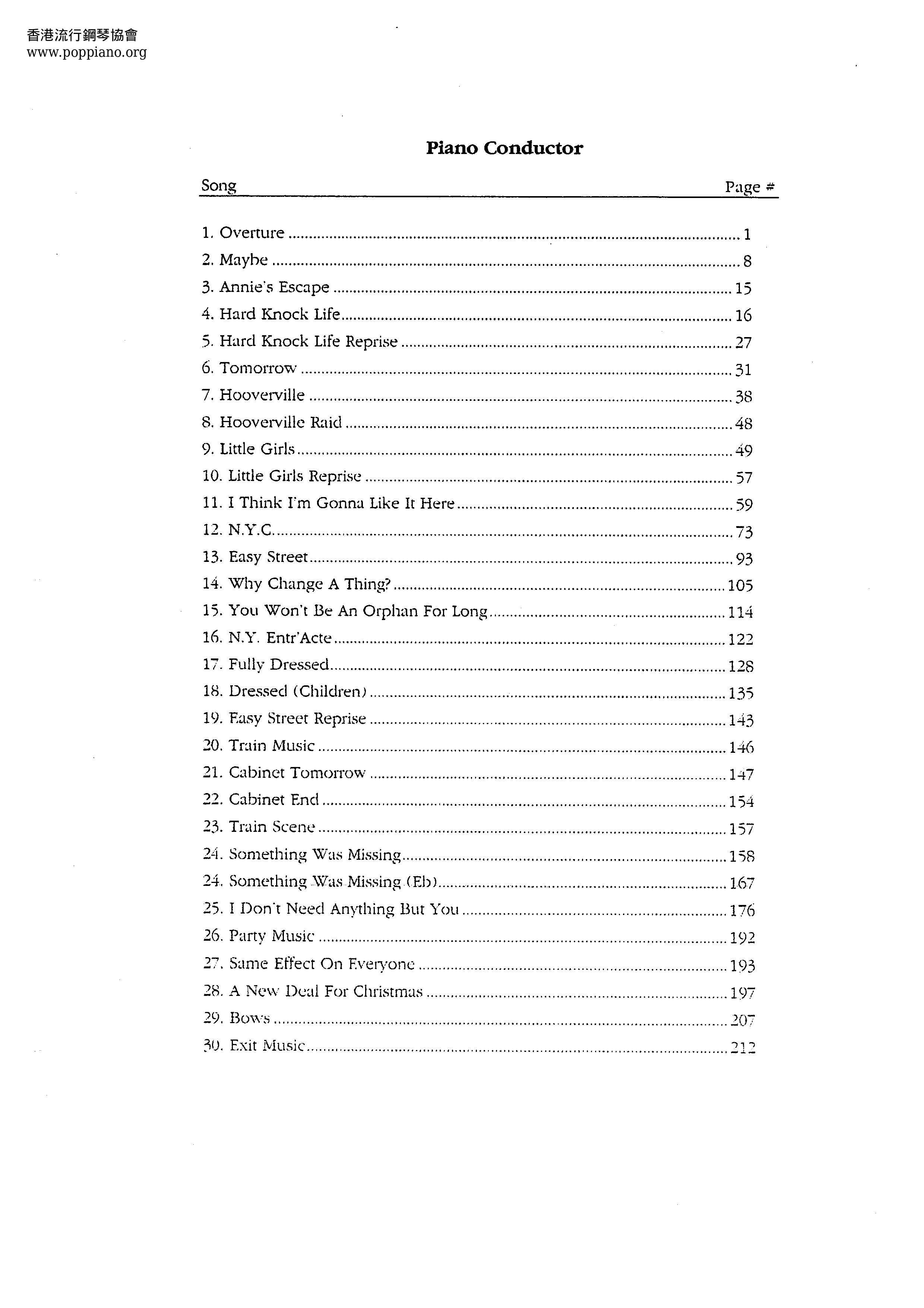 Annie Songbook 218 Pagesピアノ譜