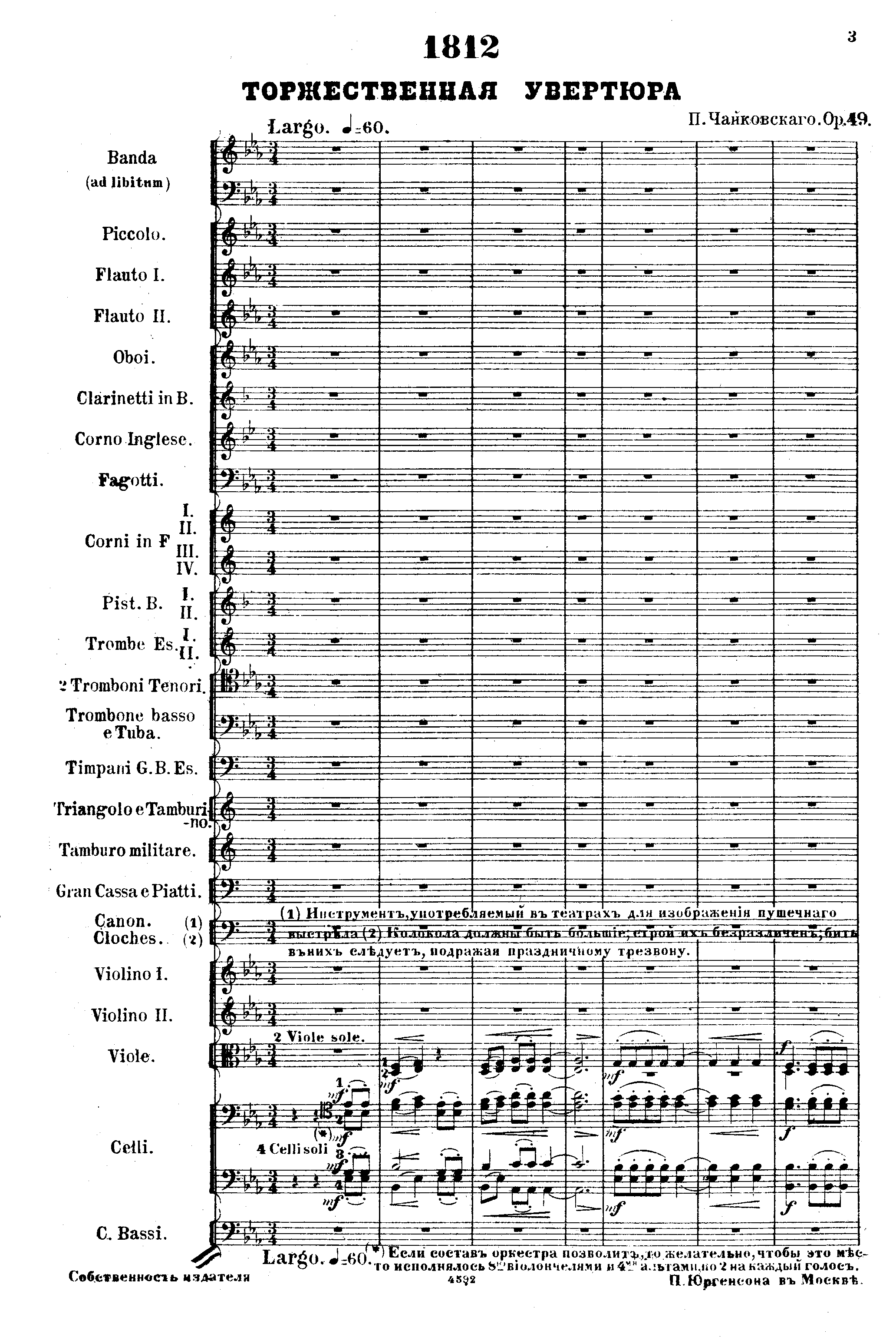 1812 Overtureピアノ譜