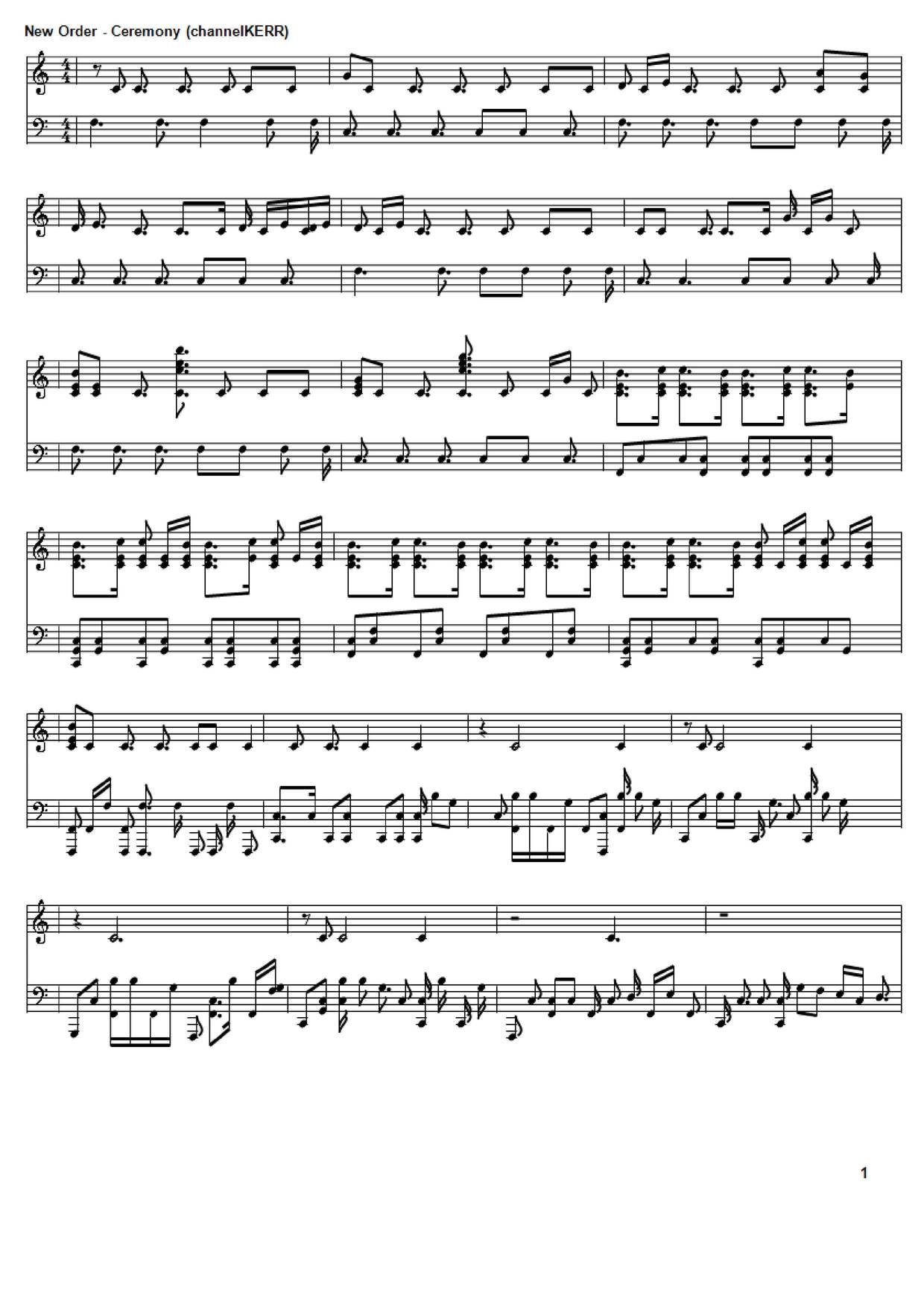 Ceremony Score