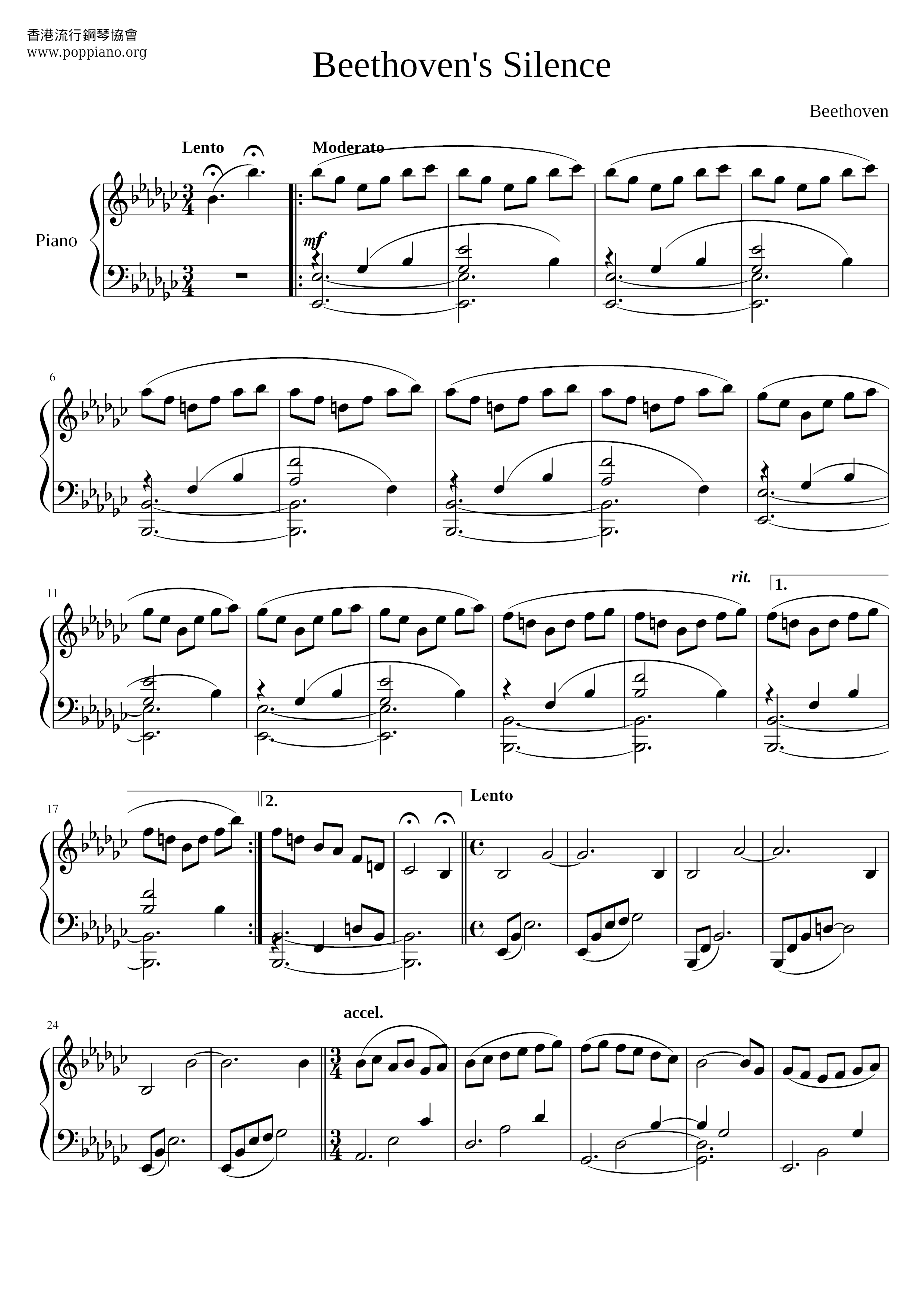 Beethoven's Silence Score