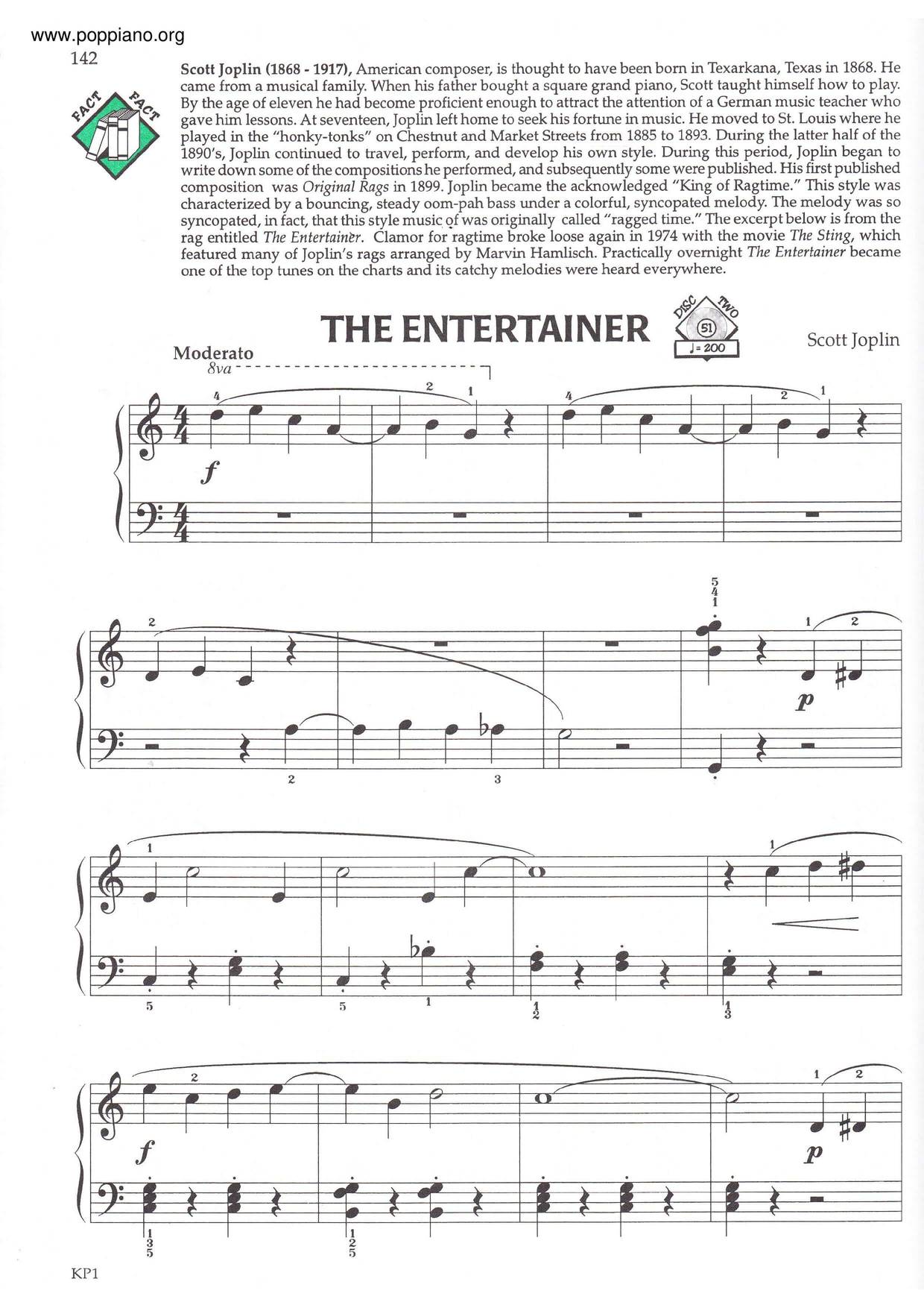 The Entertainerピアノ譜