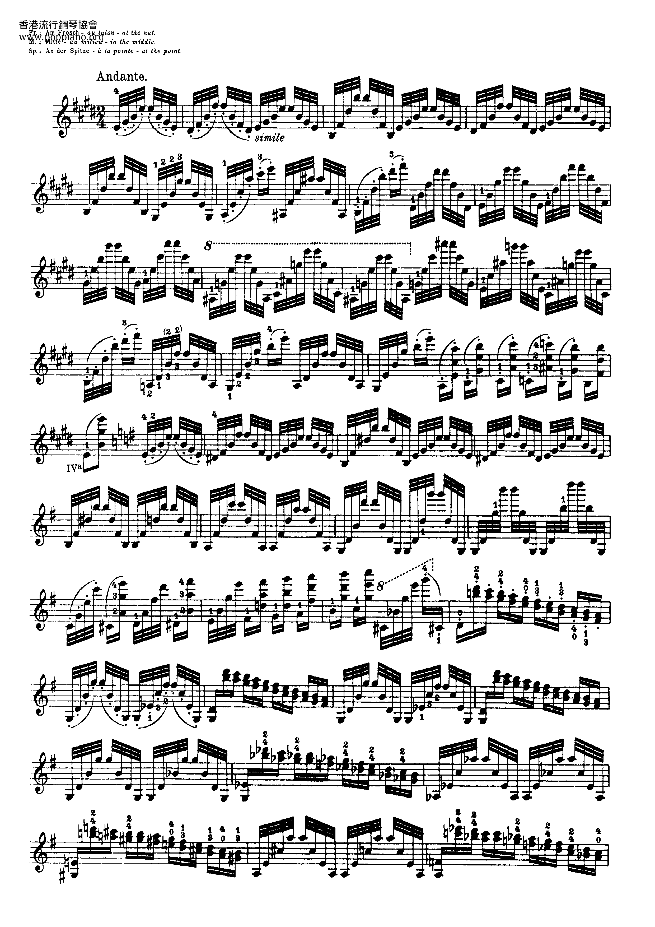 24 Caprices琴譜