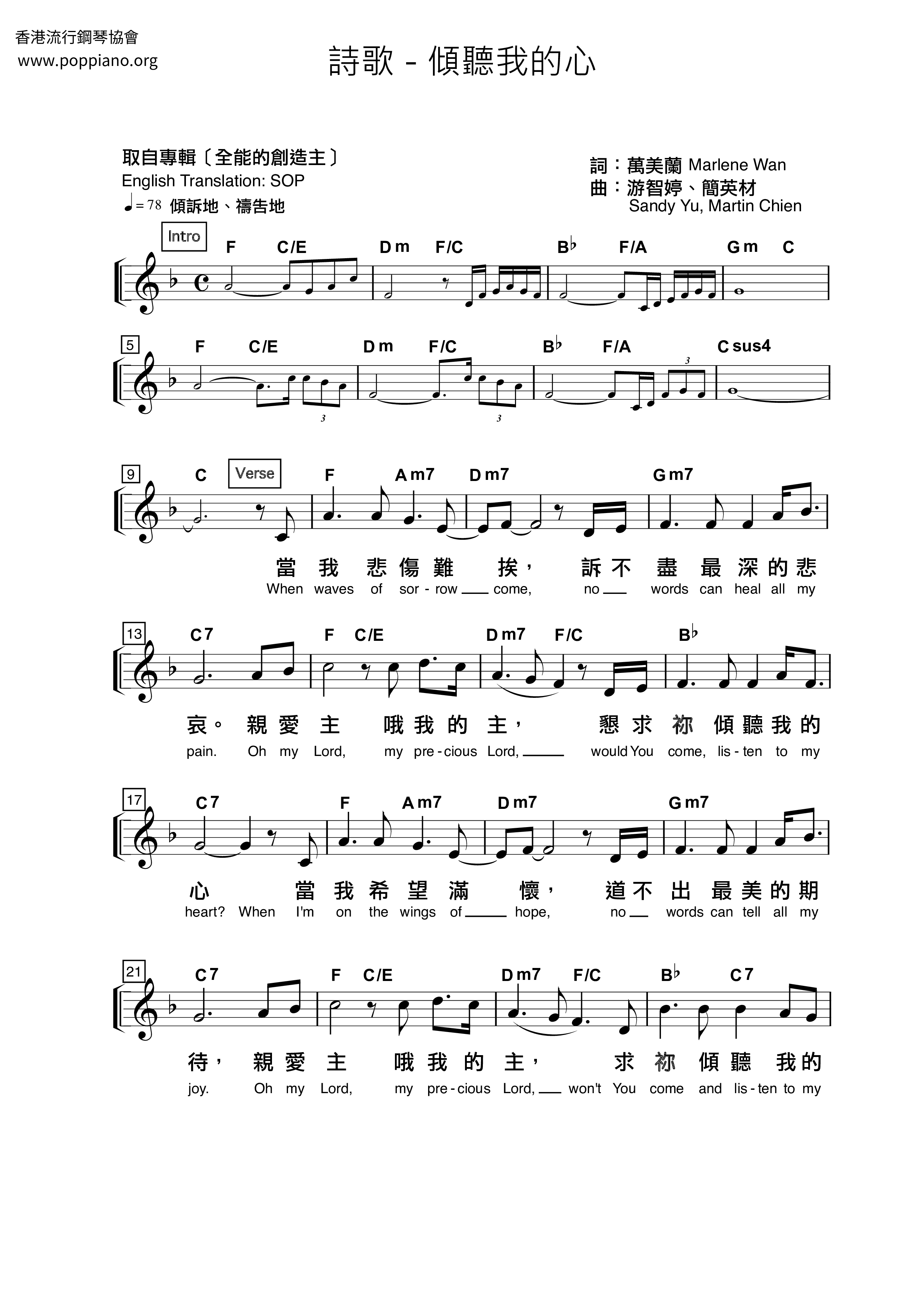 Stream Of Praise Score