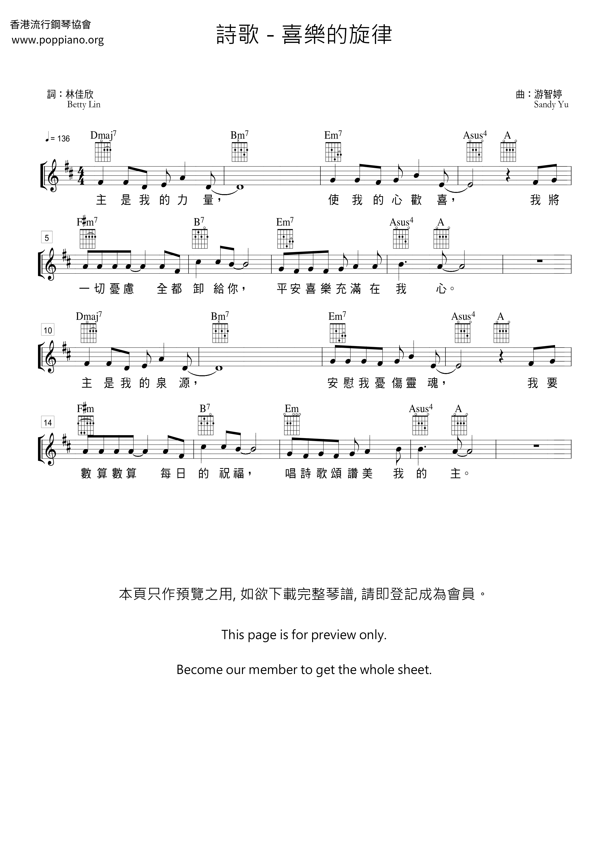 Joyful Melody Score