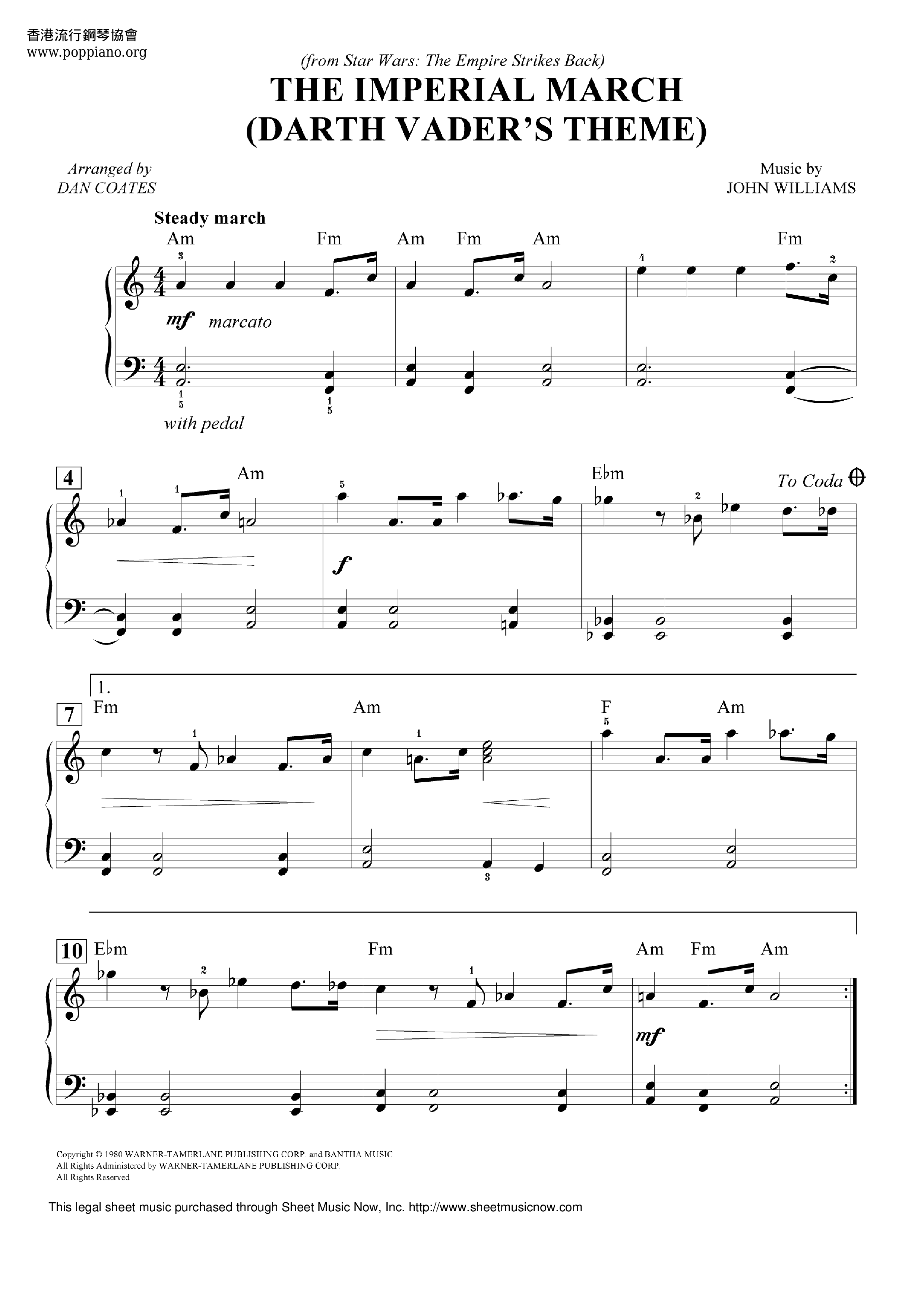 John williams star wars the imperial march sheet music pdf free