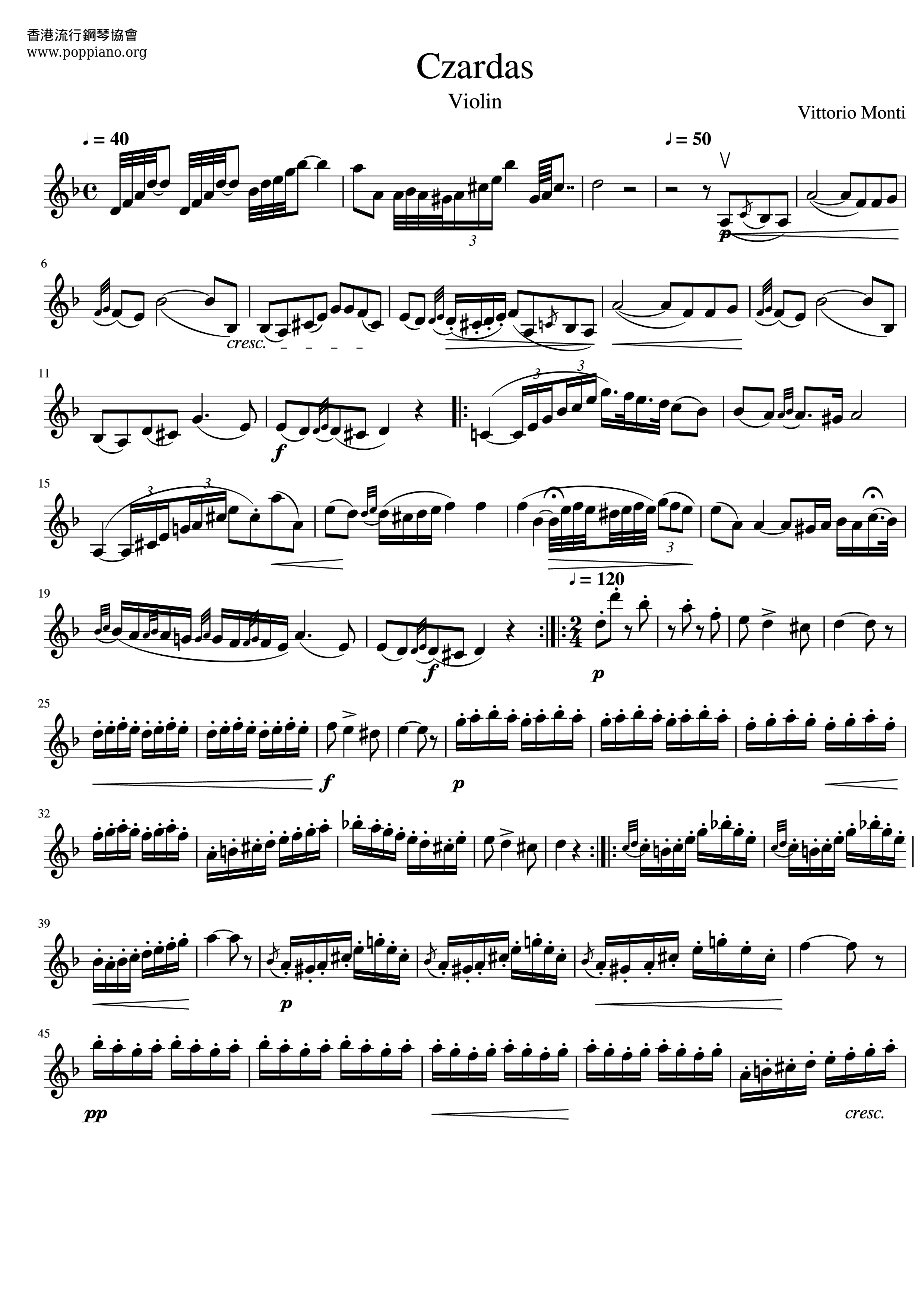 Czardasピアノ譜