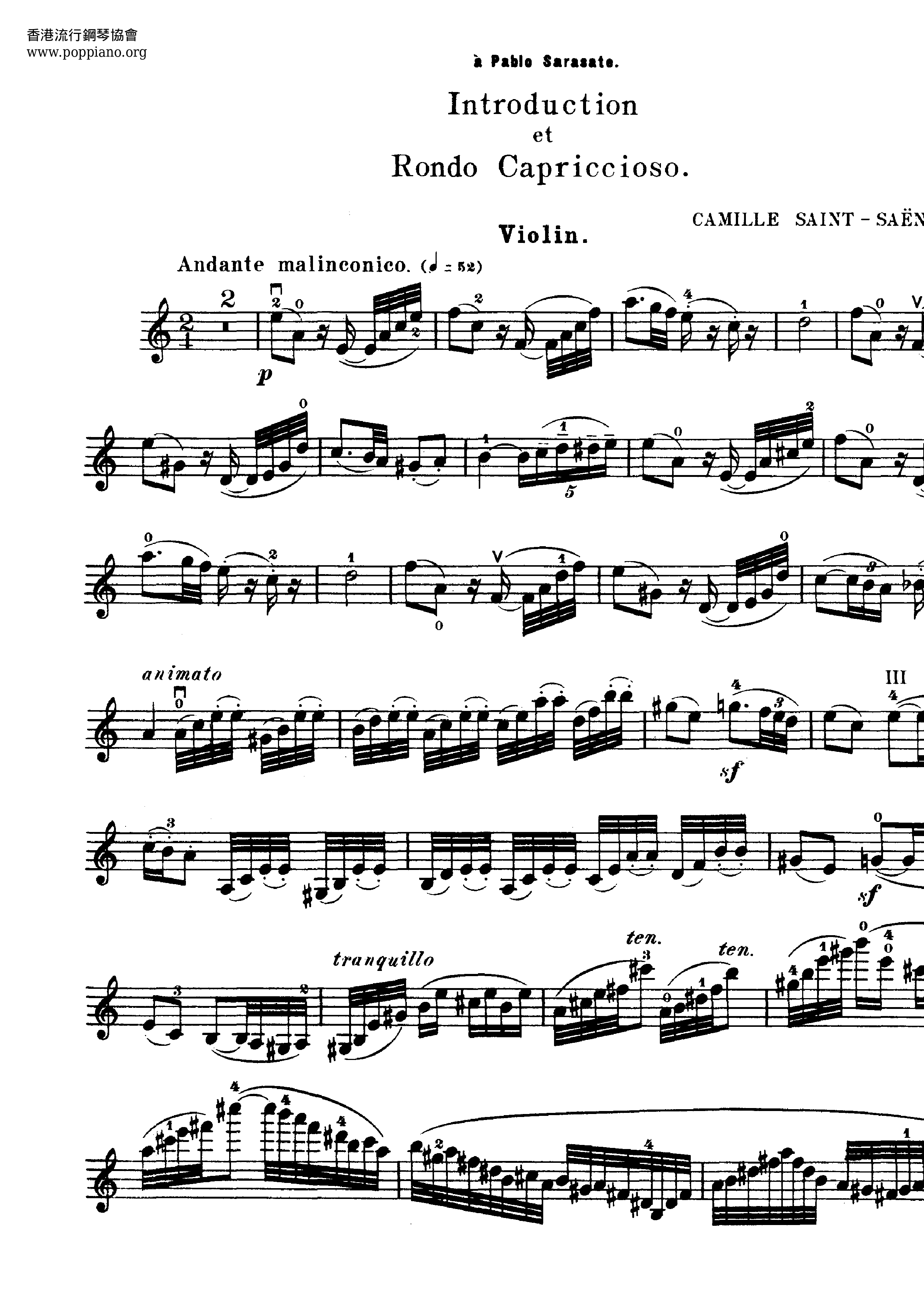Introduction And Rondo Capriccioso, Op.28 Score
