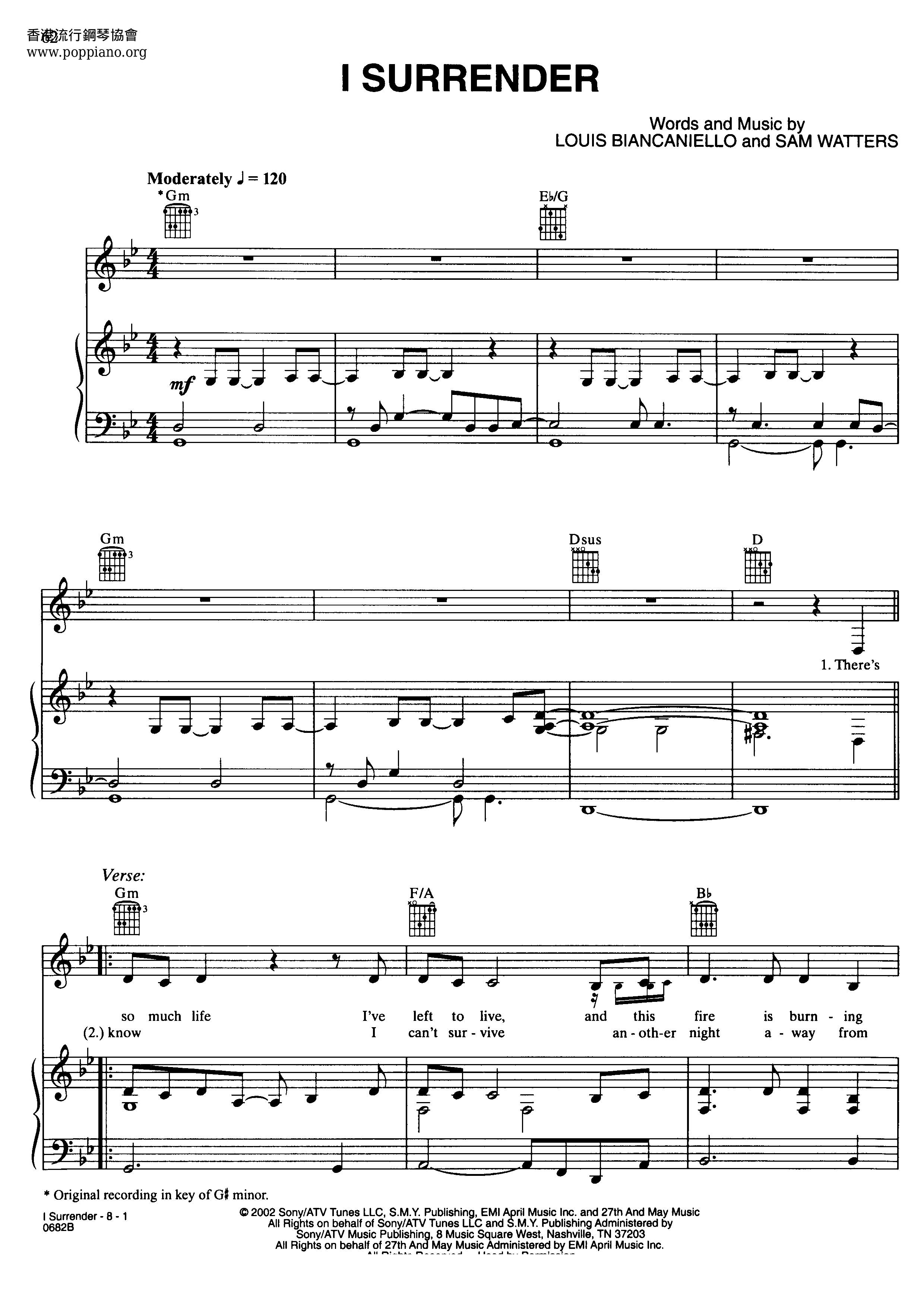 Never Left / I Surrender Score