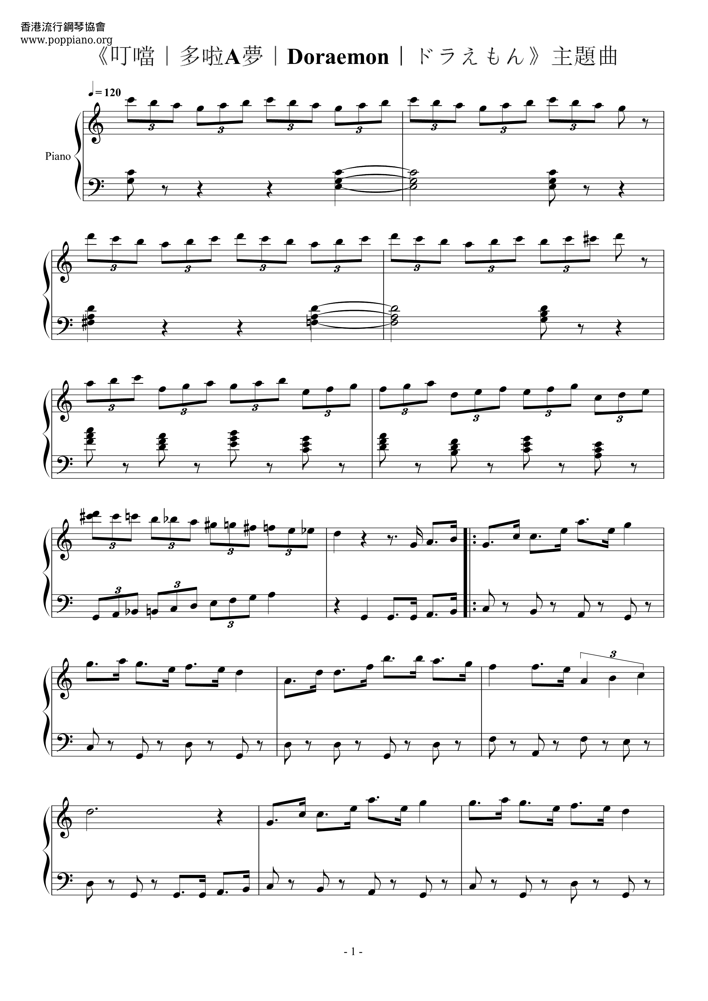 Doraemon/Doraemon No Uta Score