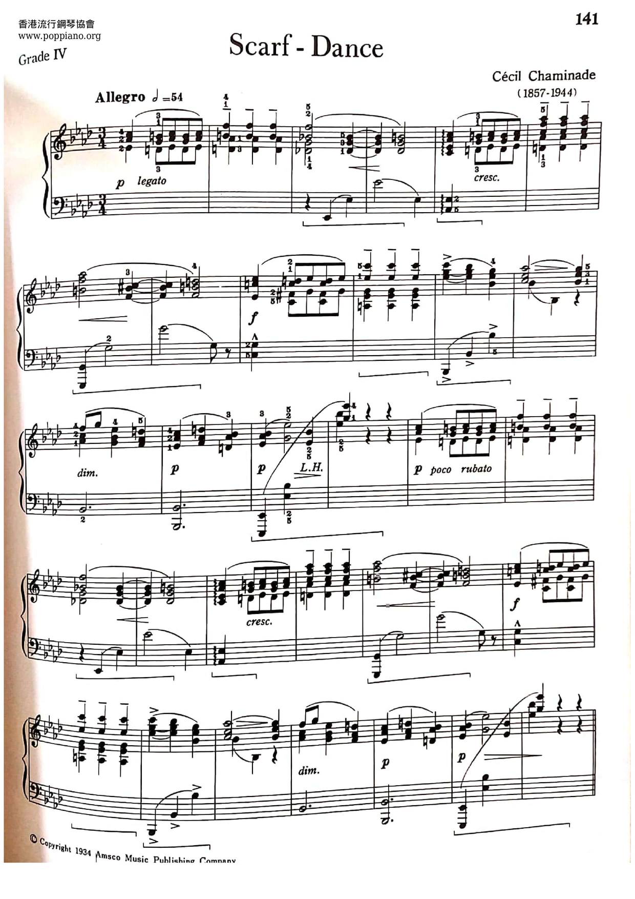 Scarf Dance, Op. 37 Score