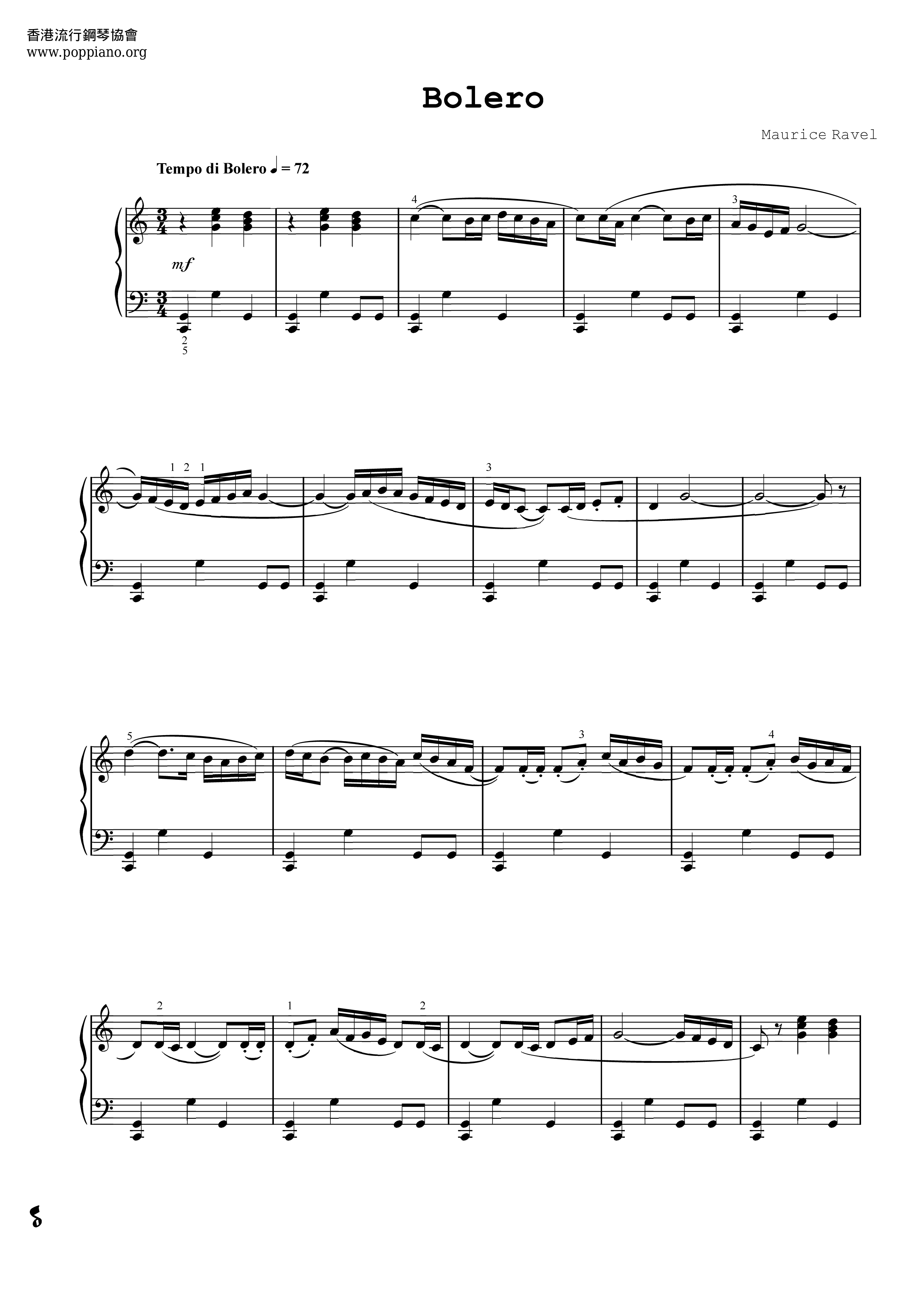 Bolero Score