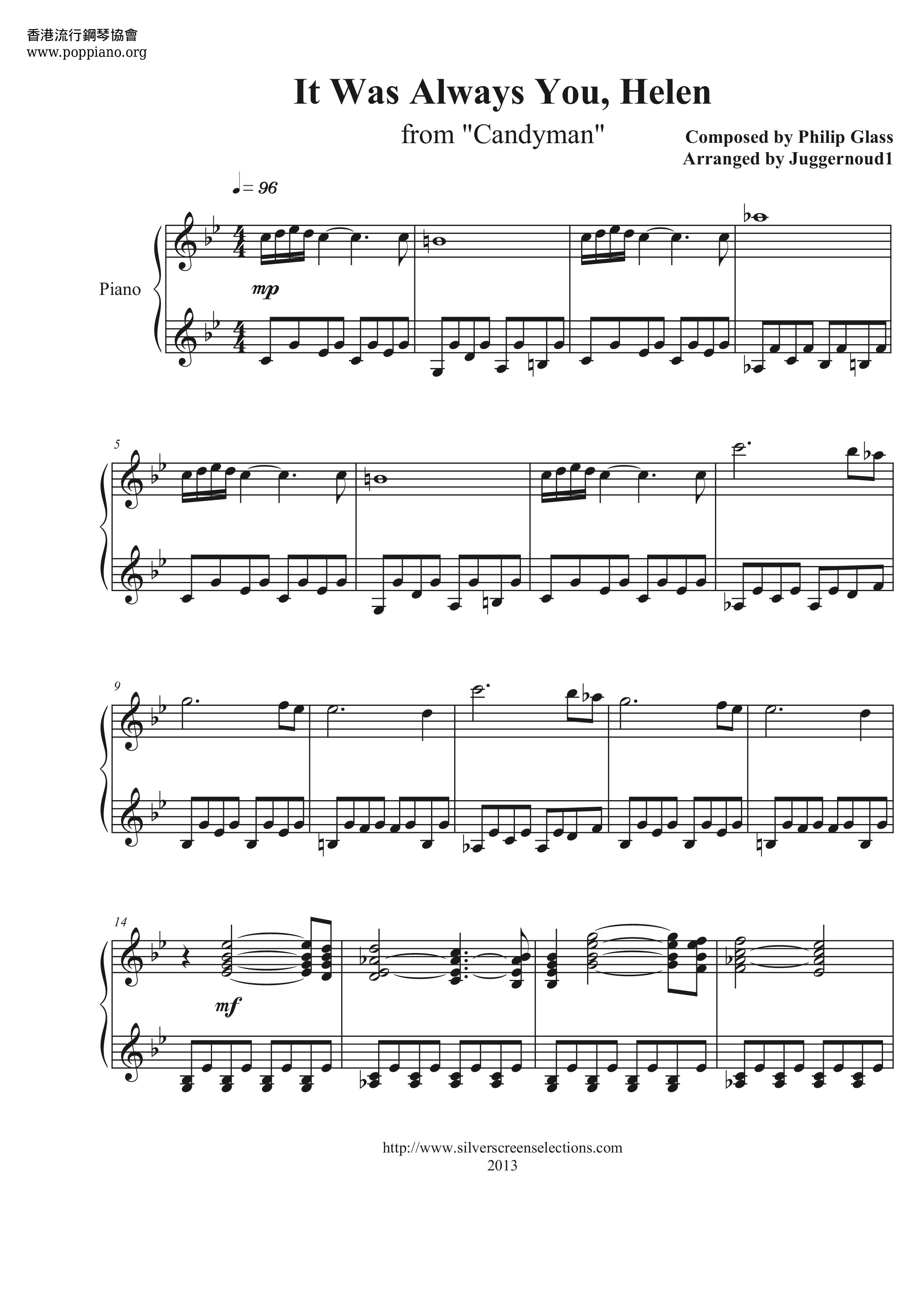 It Was Always You, Helen Score