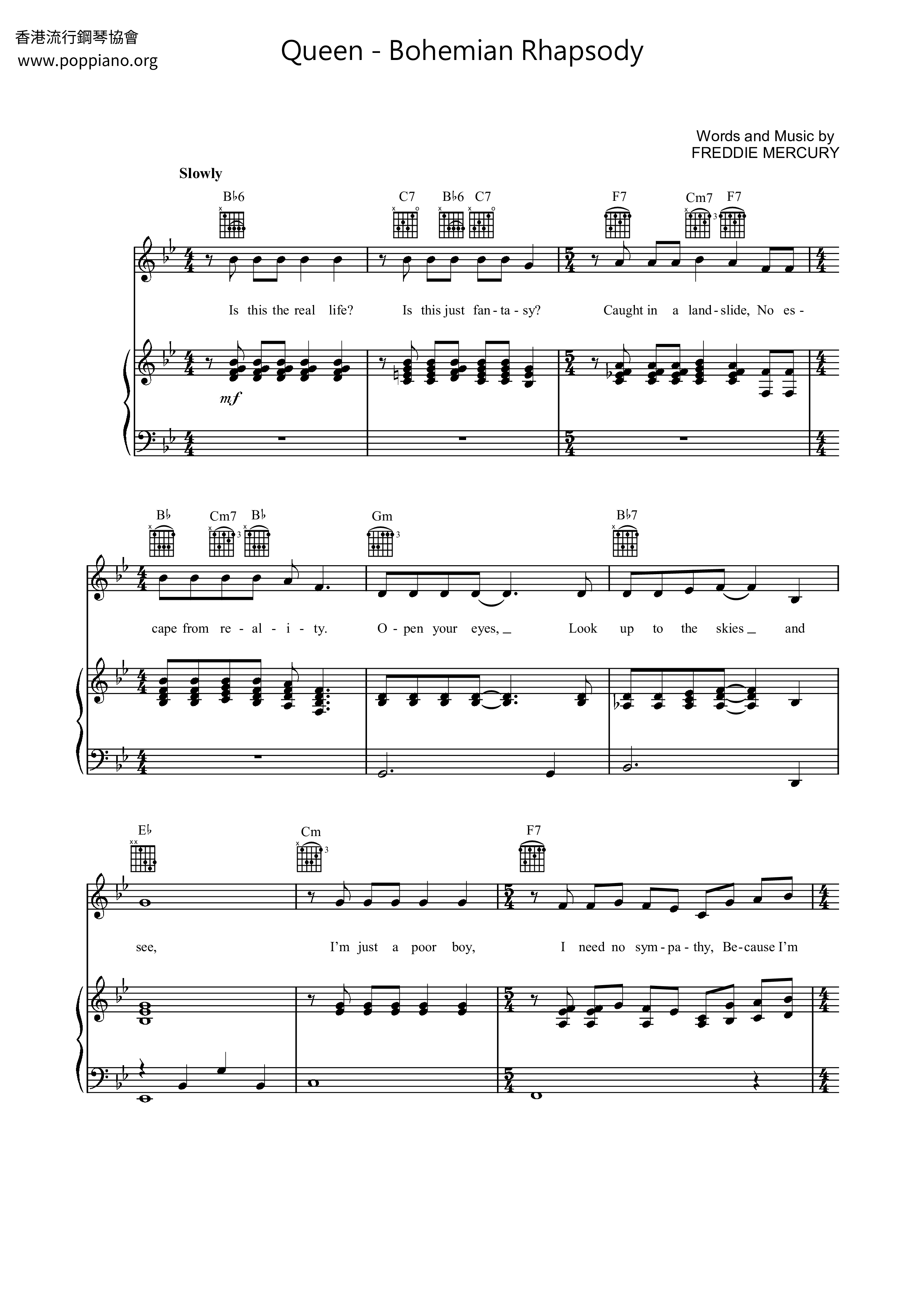 Bohemian Rhapsody Score