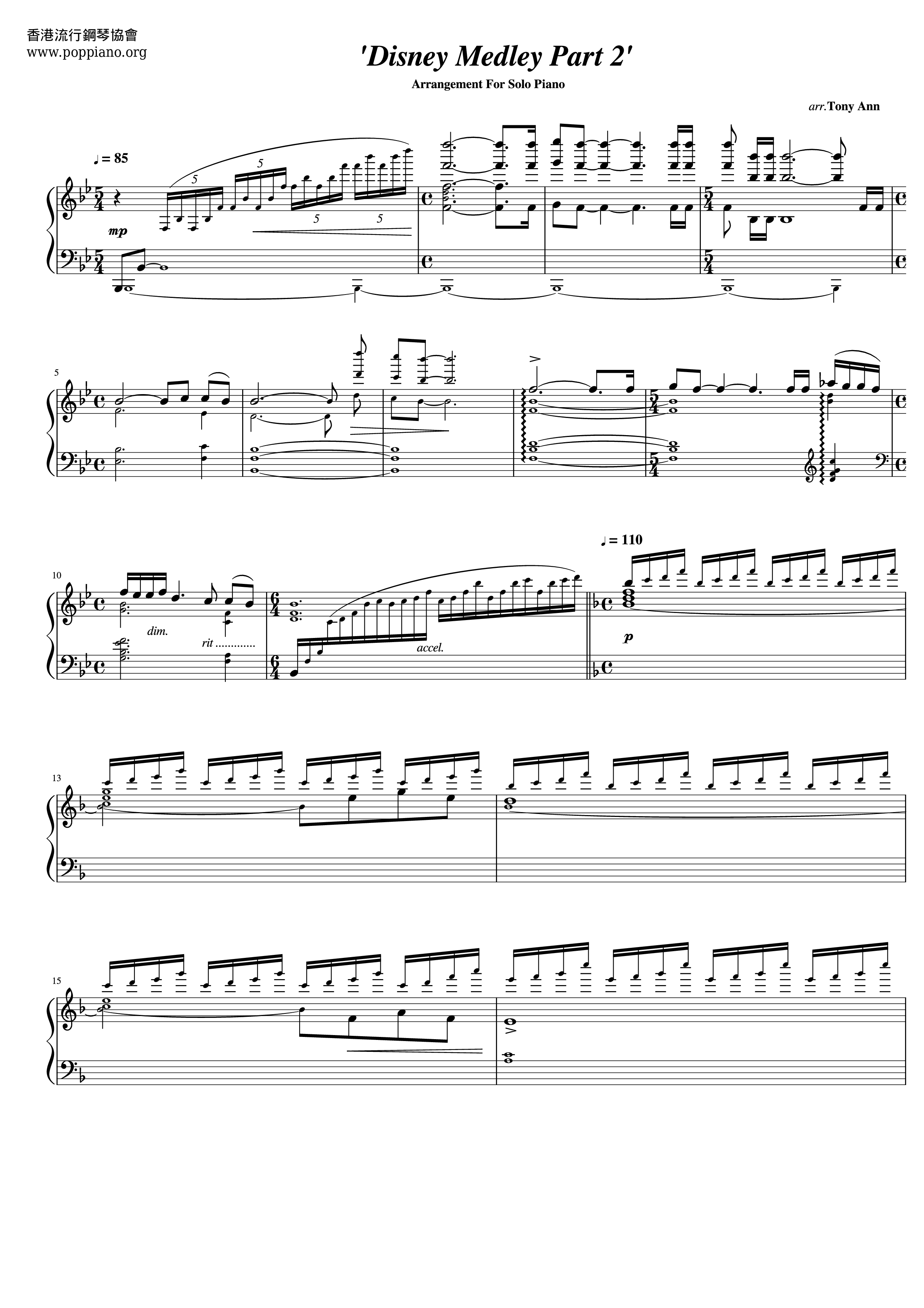 Disney Medley2琴譜