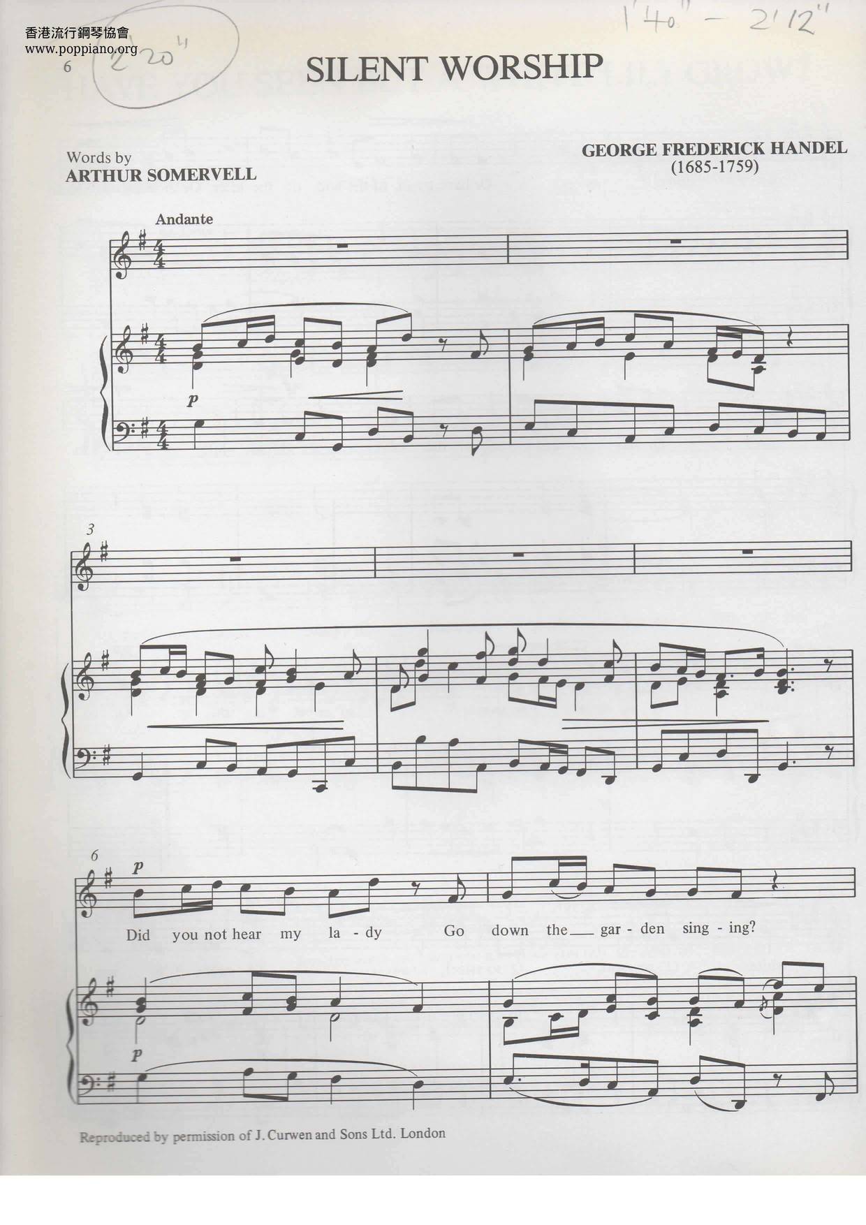 Silent Worship Score