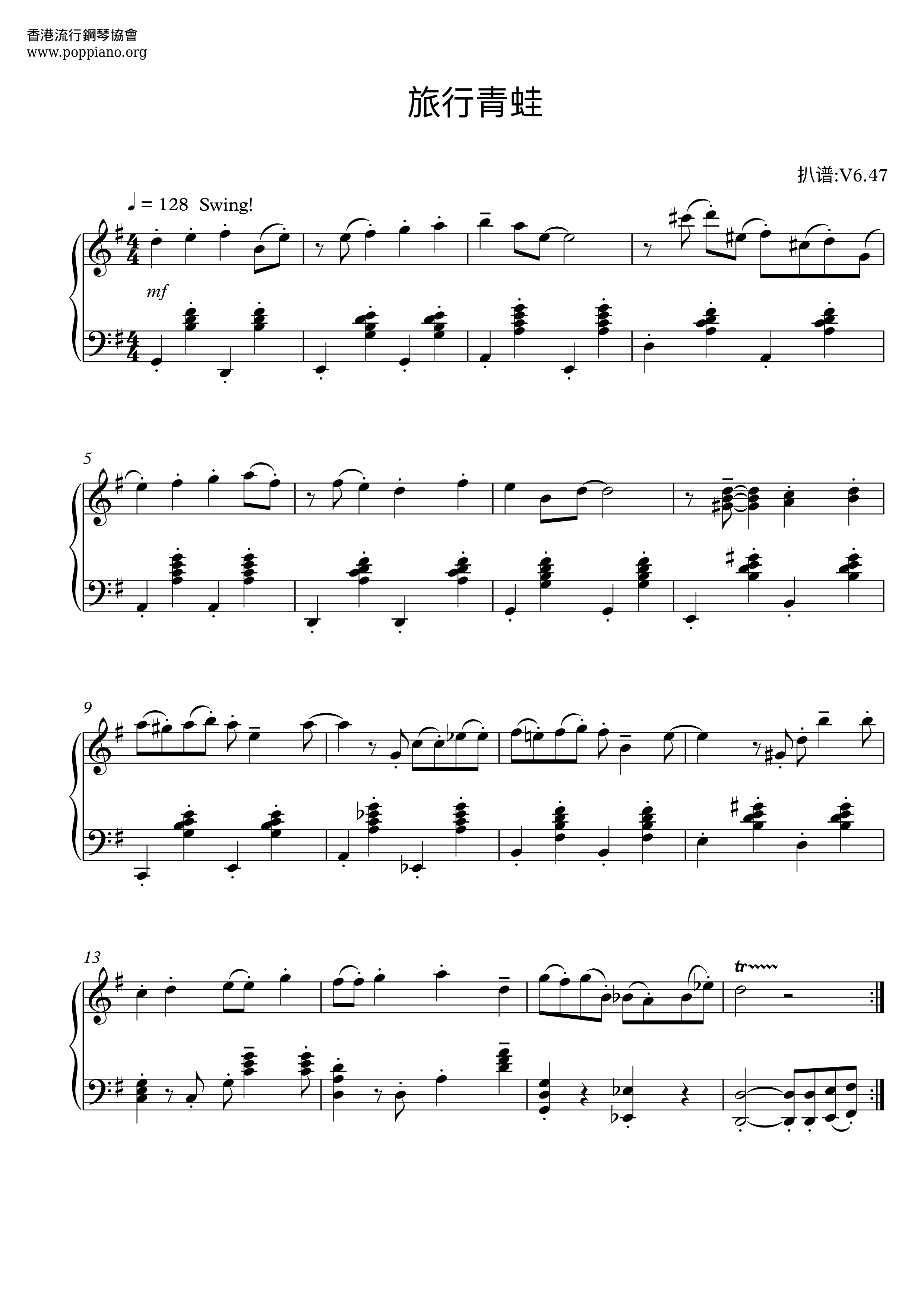 Travelling Frog Travel Frog / Travel Frog BGM Score