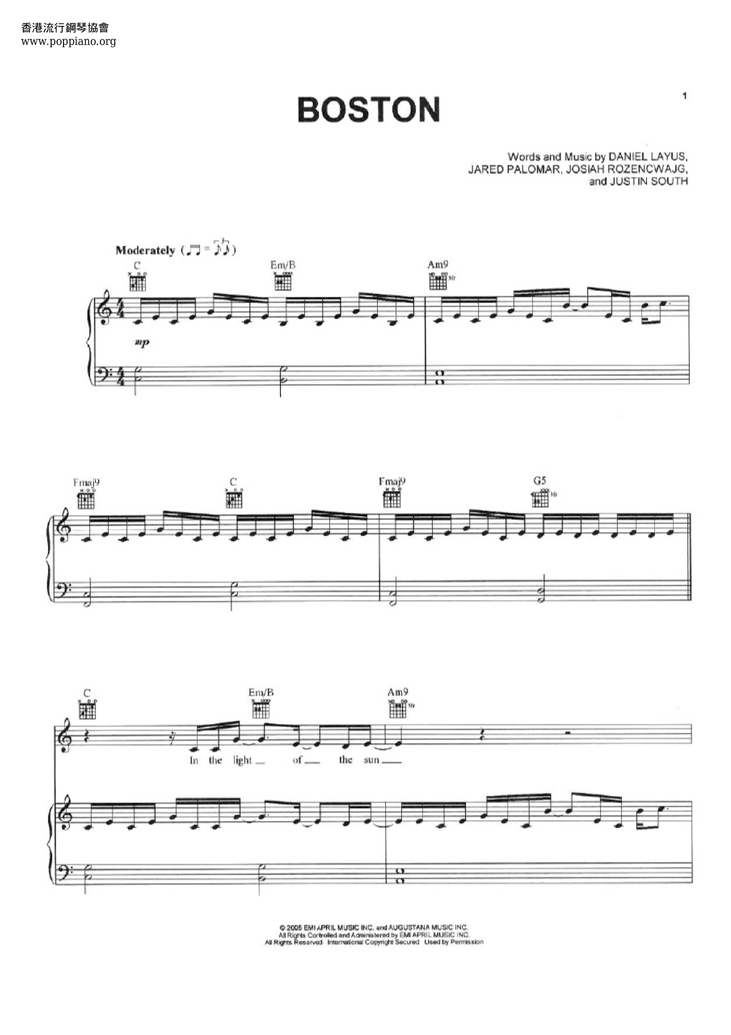 Augustana Boston Sheet Music Pdf Free Score Download Augustana Boston Sheet Music Pdf Free Score Download