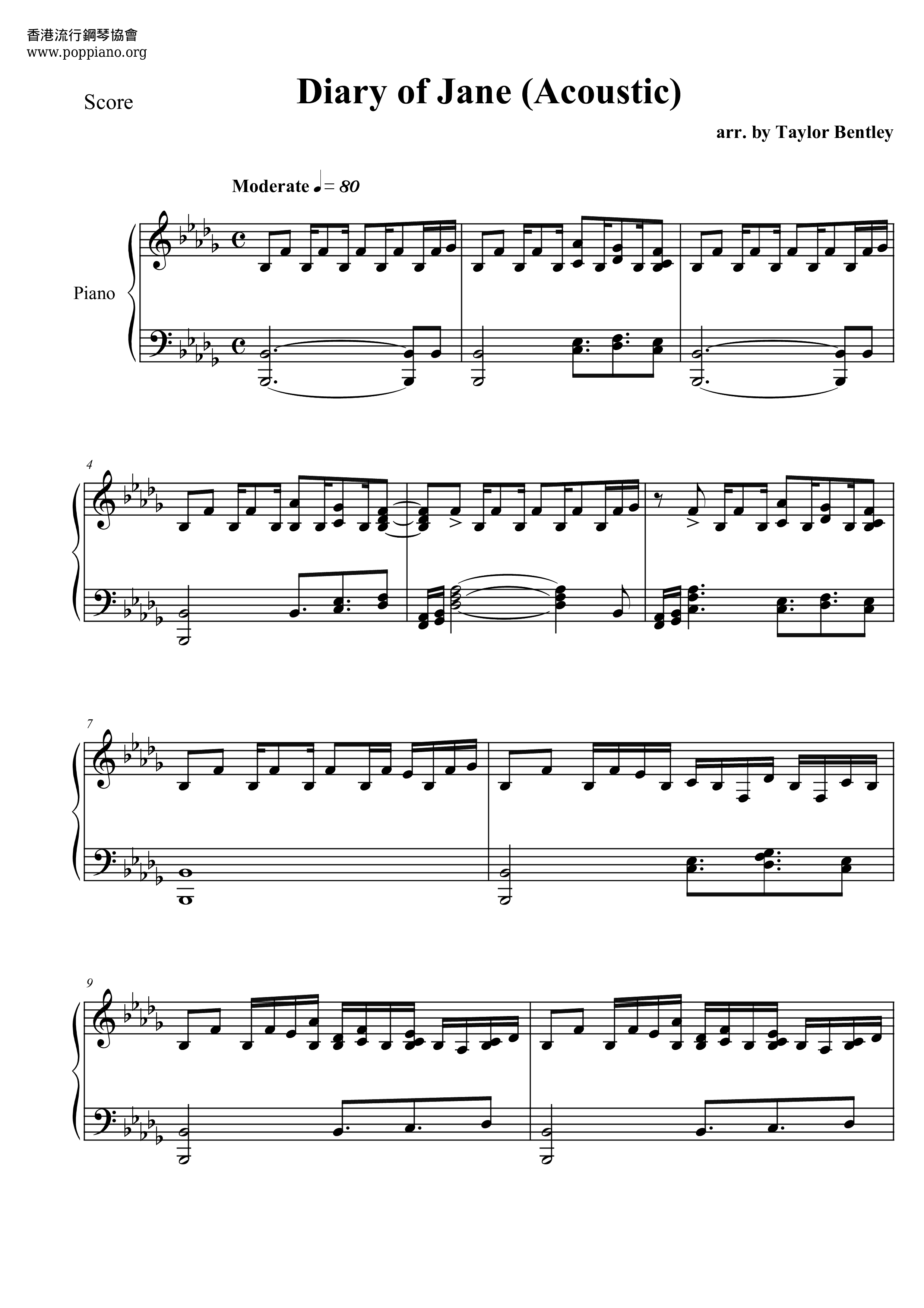 The Diary Of Jane Score