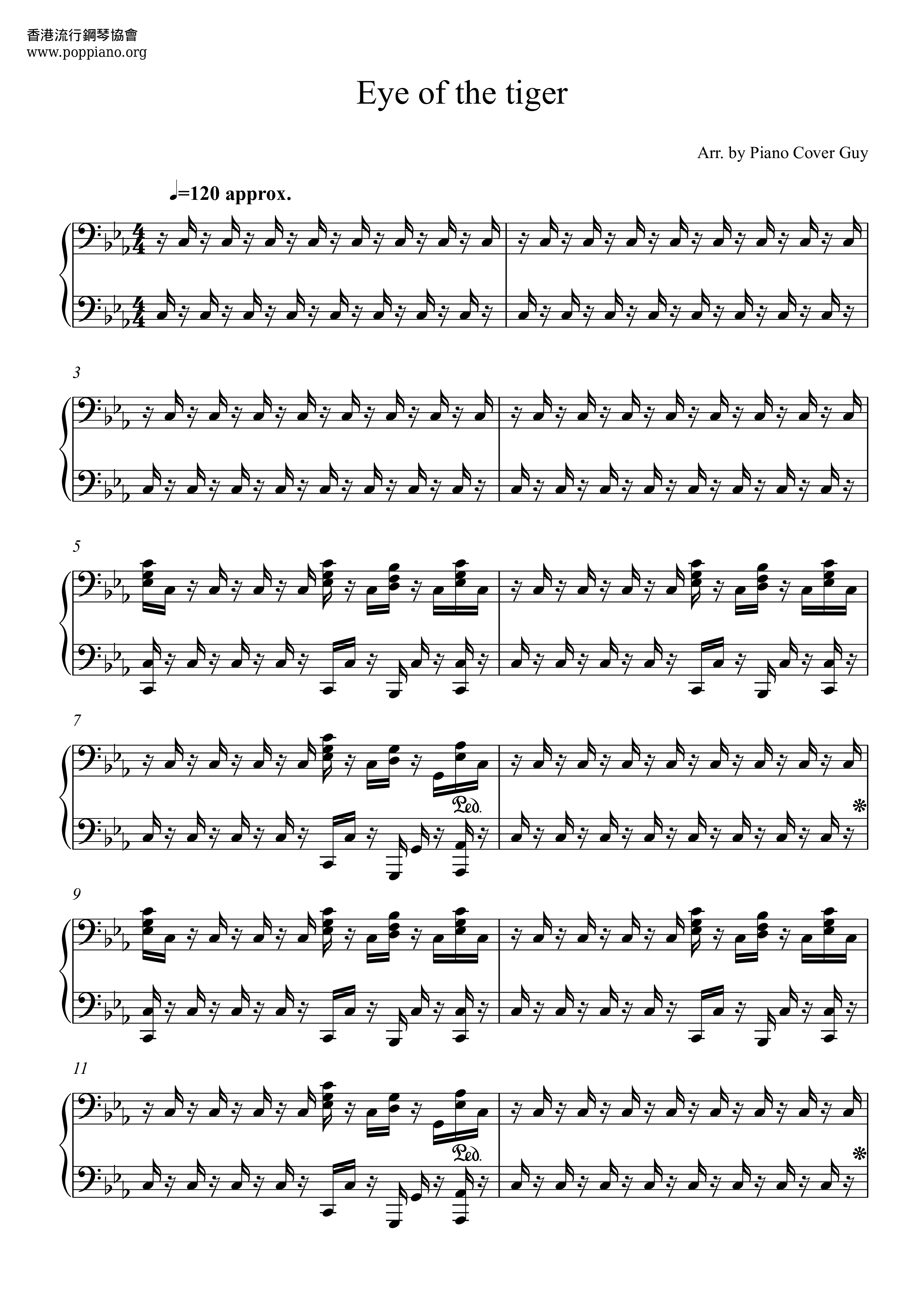 Eye Of The Tiger Score