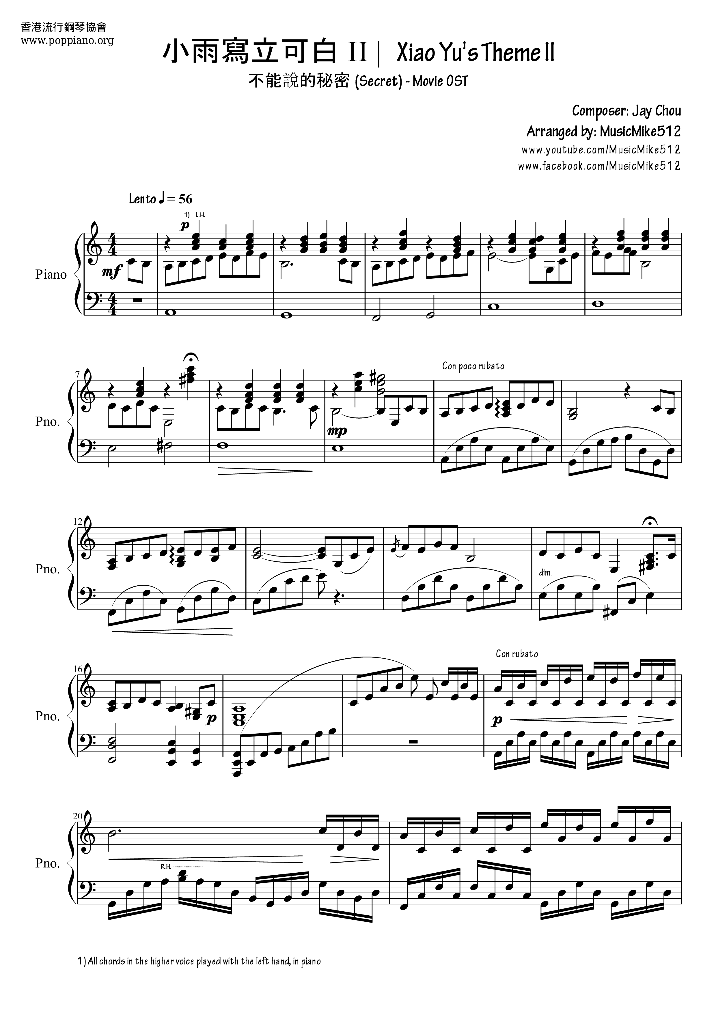 Xiaoyu Writes Li Kebai II Score