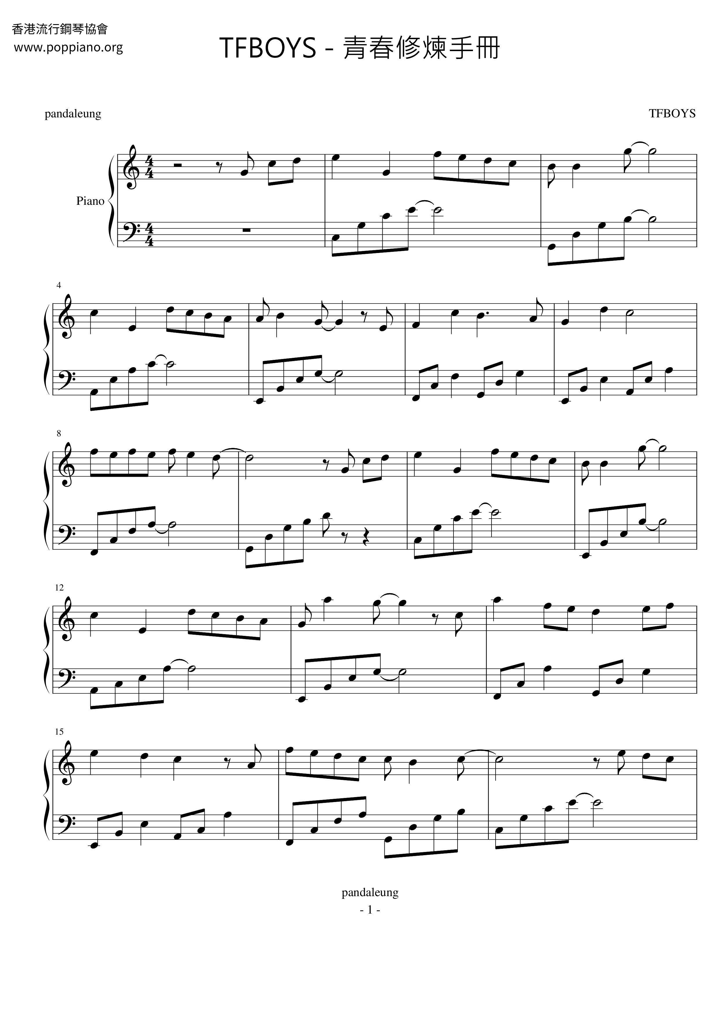 Youth Practice Manual Score