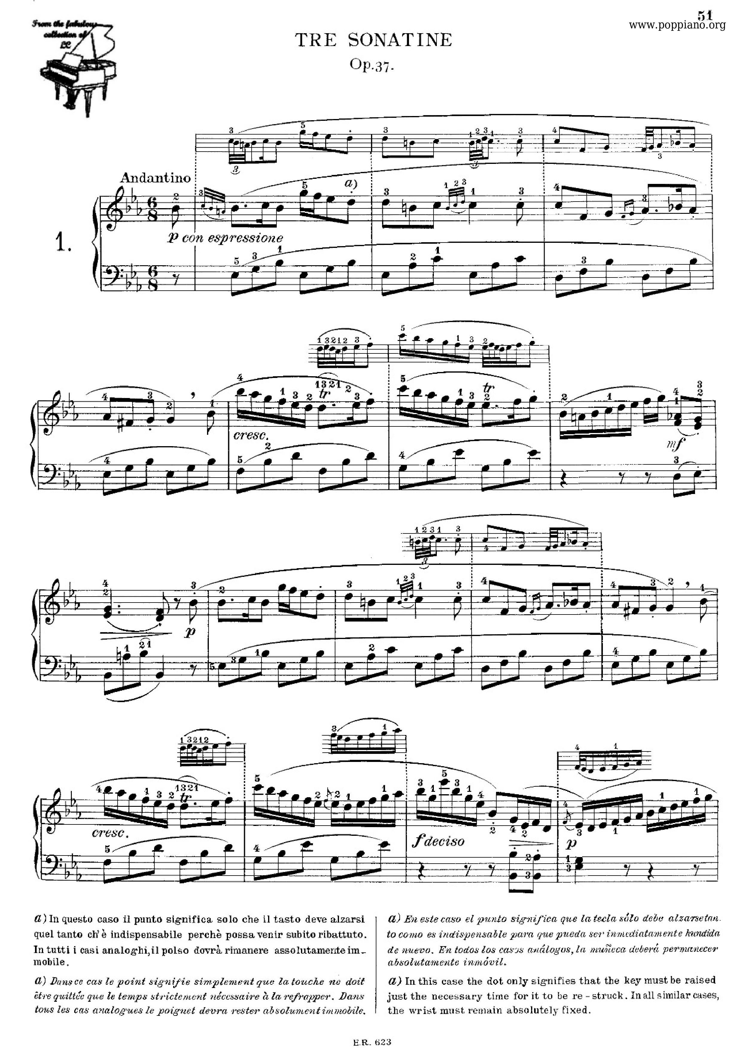 The Sonatina Op.37 No.1 Score