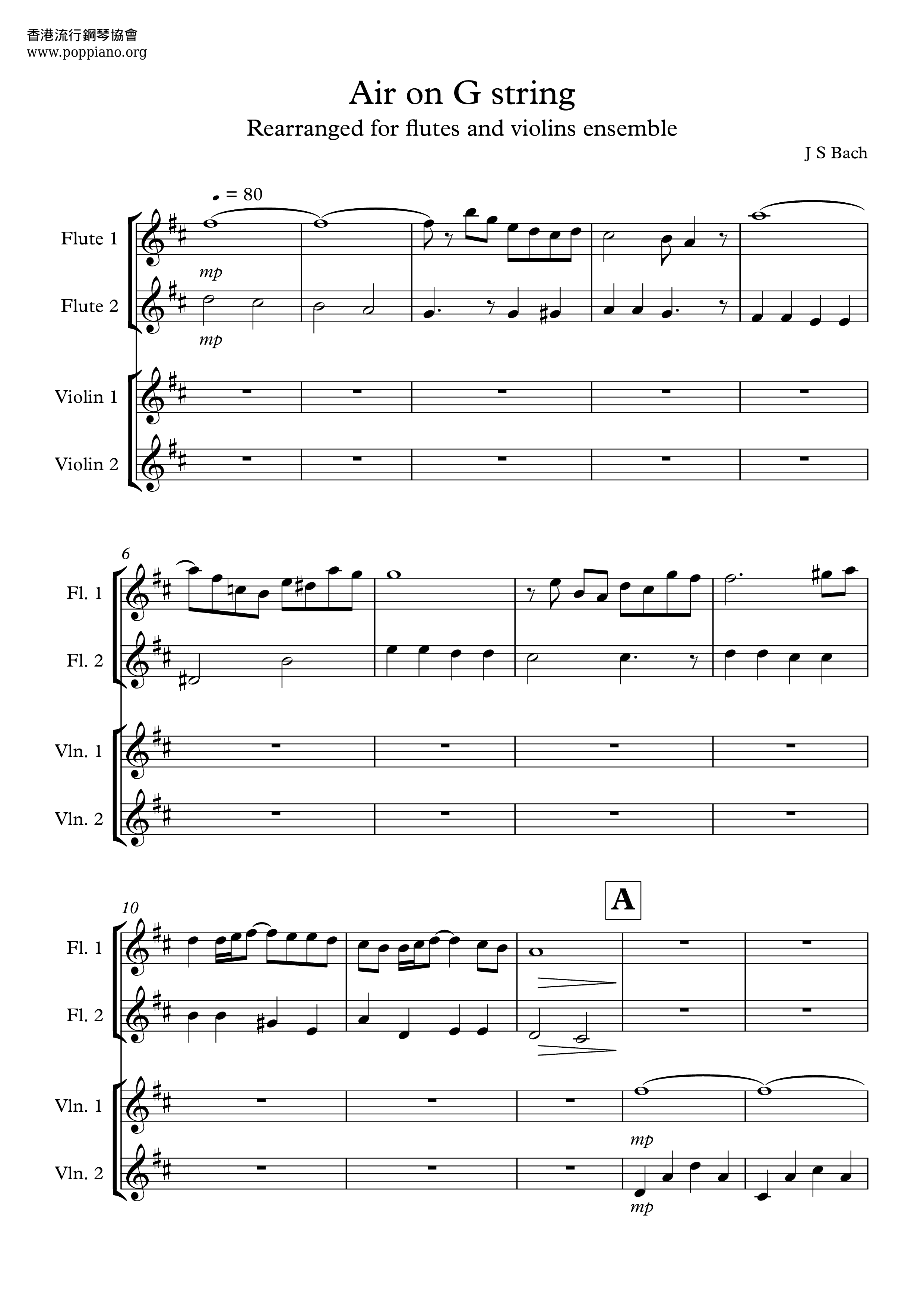 Air On The G Stringピアノ譜