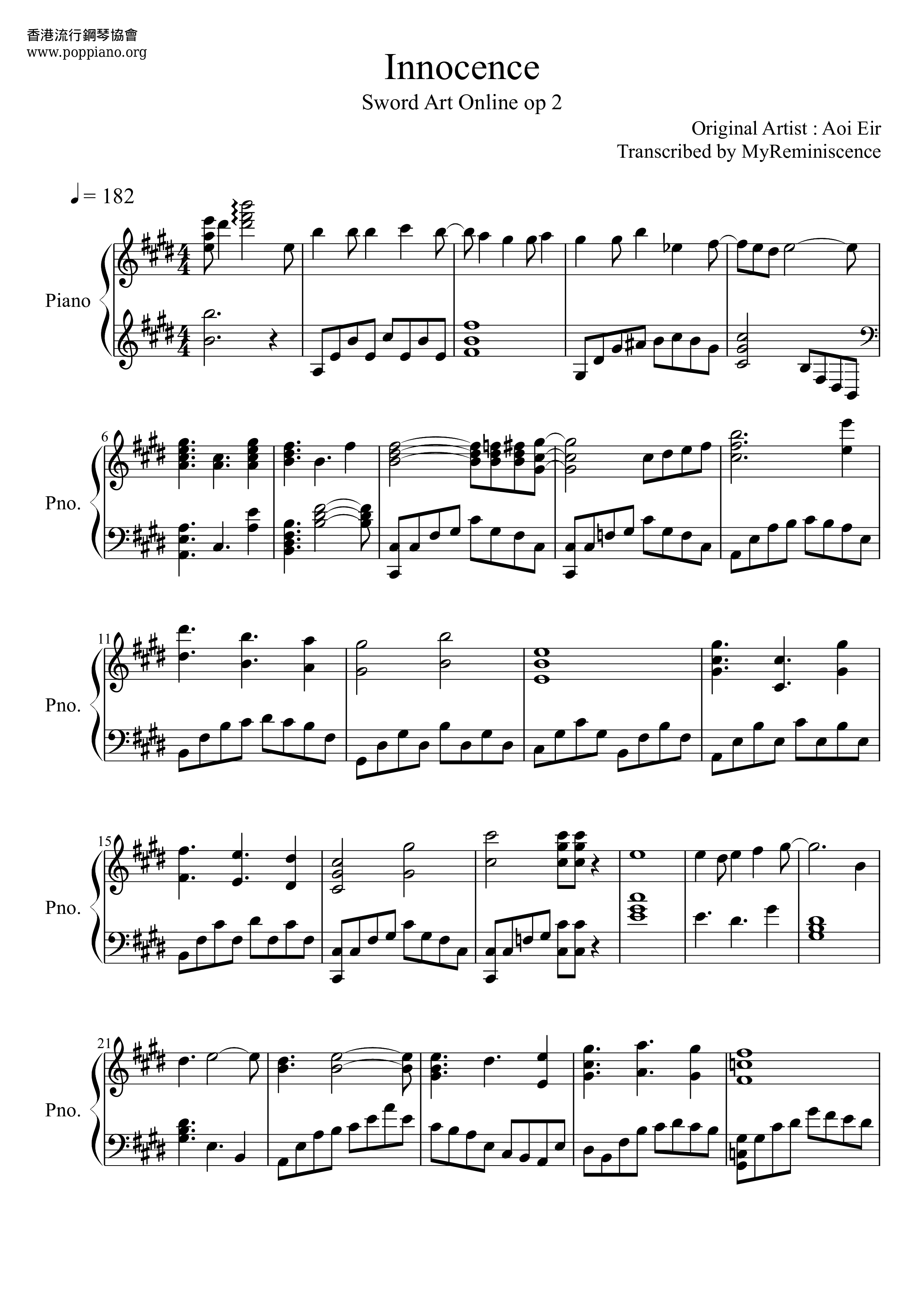 Sword Art Online - Innocence  Score