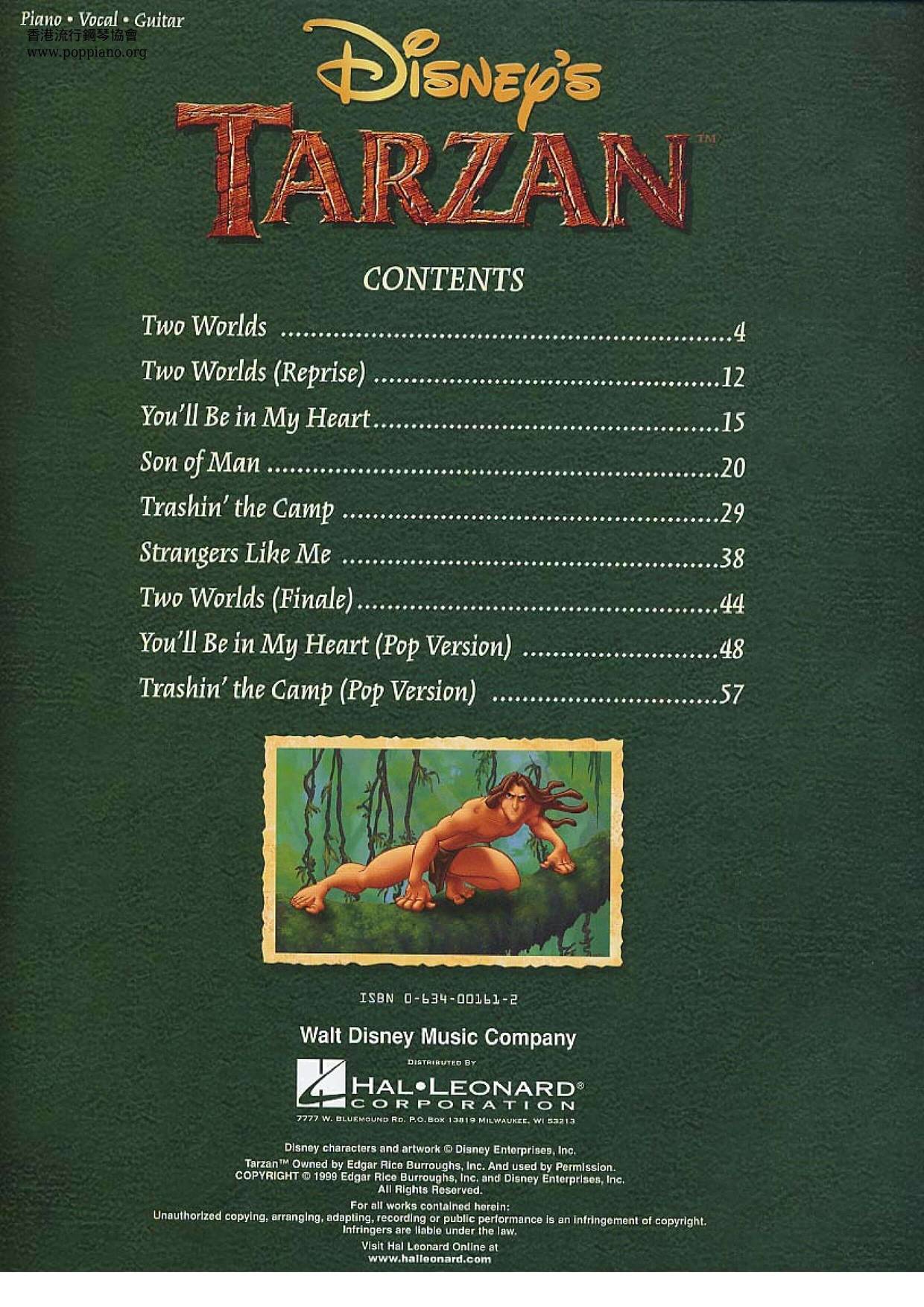 Tarzan Book 50 Pages Score