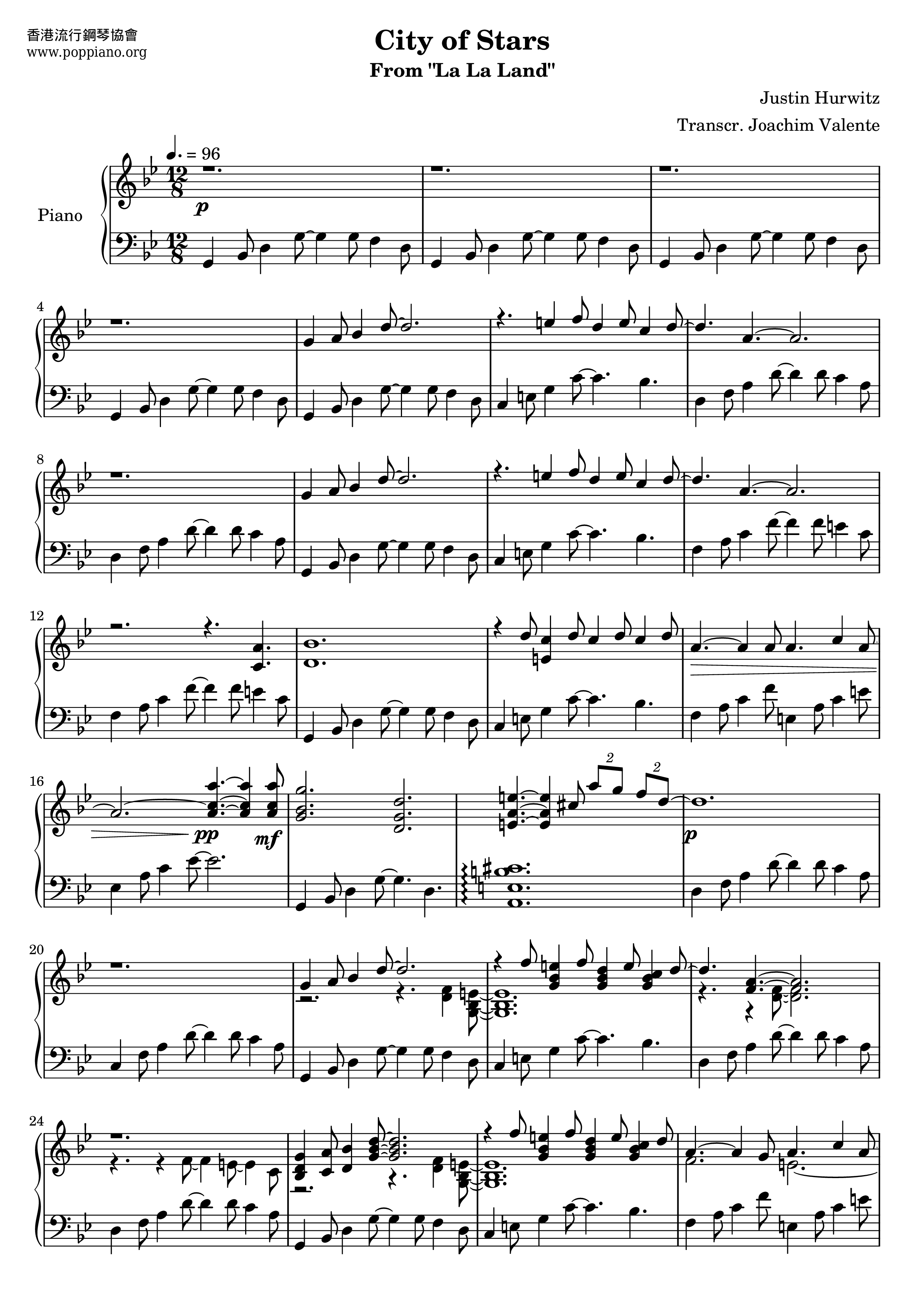 La La Land - City Of Stars Score