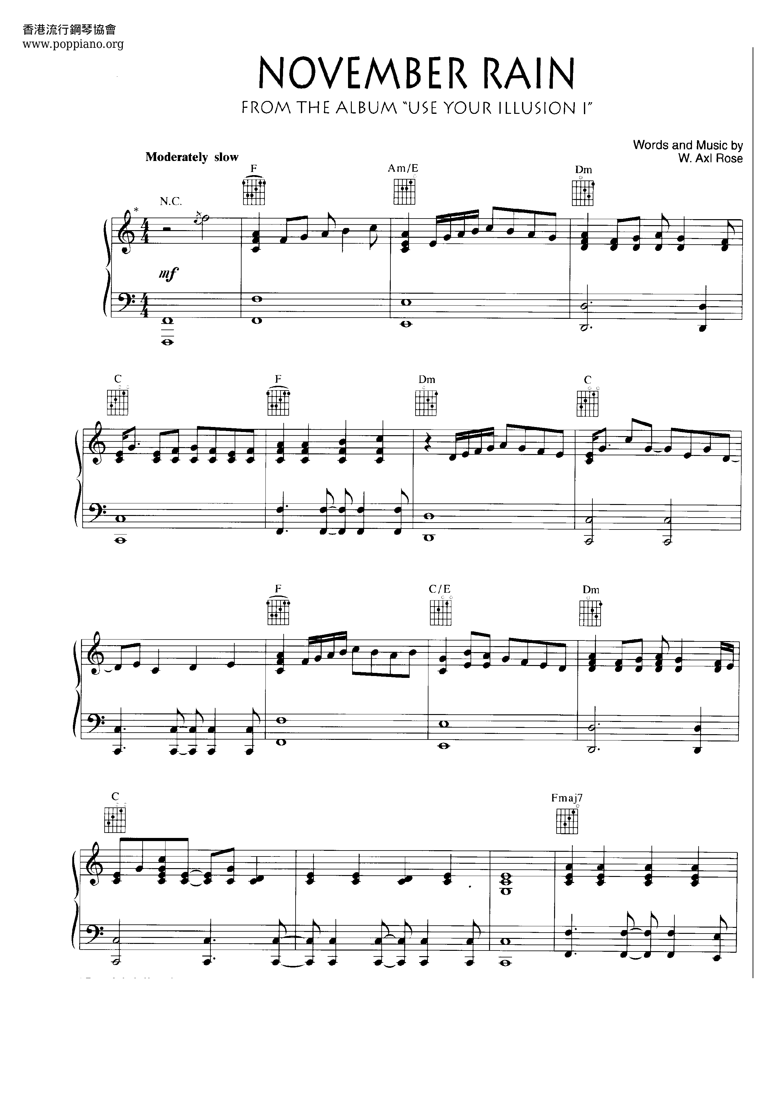 Metallica November Rain Sheet Music Pdf Free Score Download Metallica November Rain Sheet Music Pdf Free Score Download