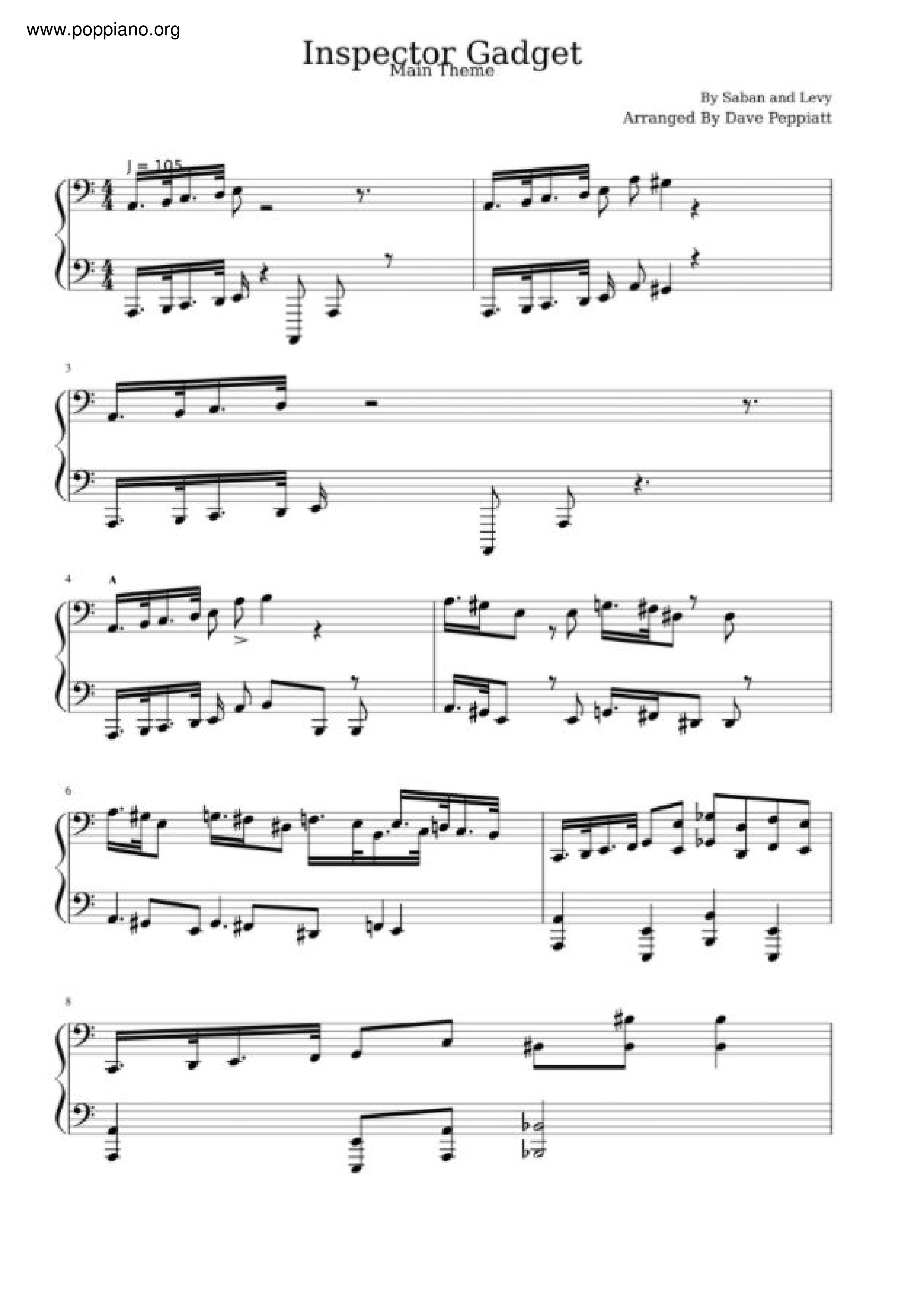 Gadget Main Theme Score