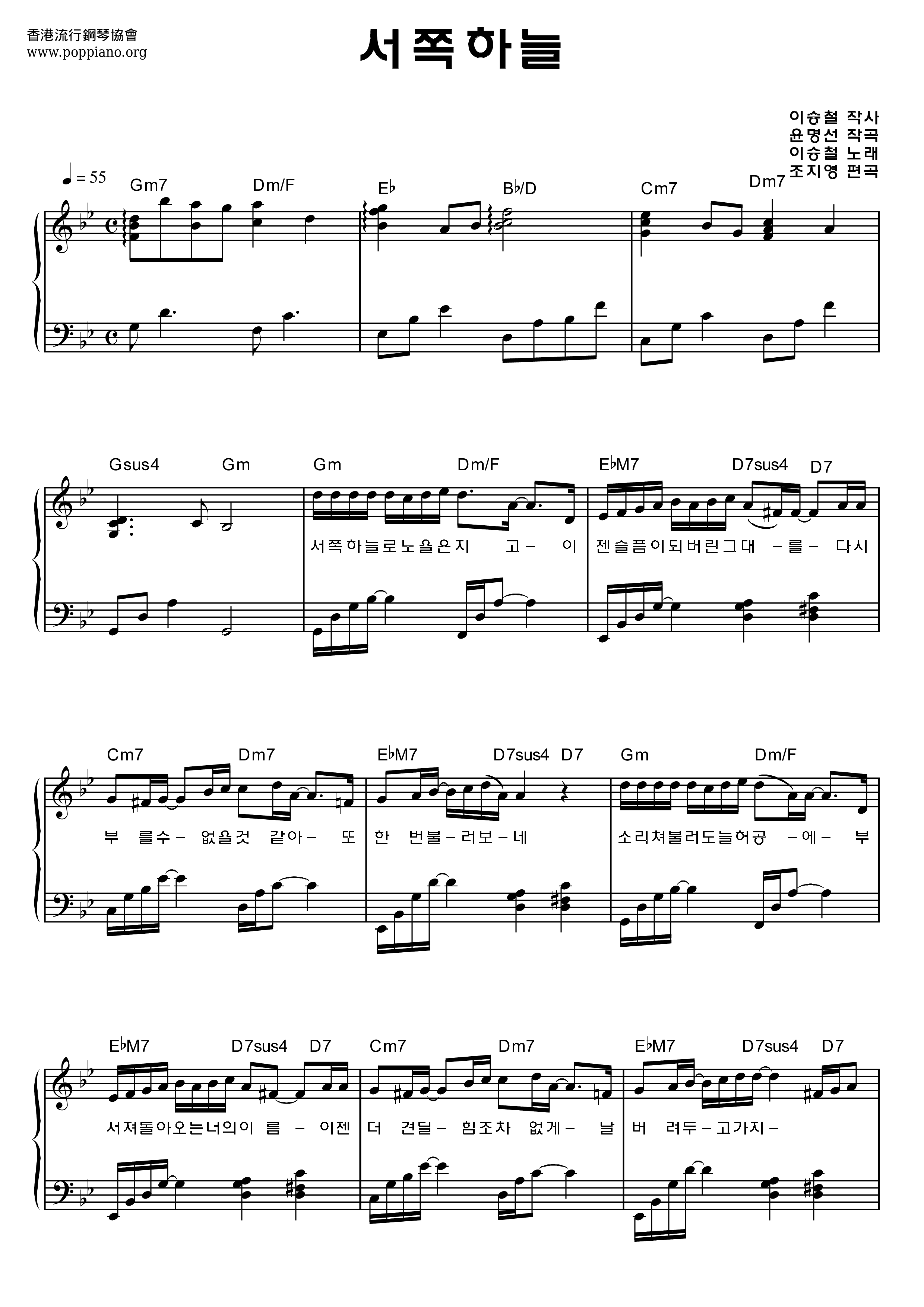 The Western Sky Score