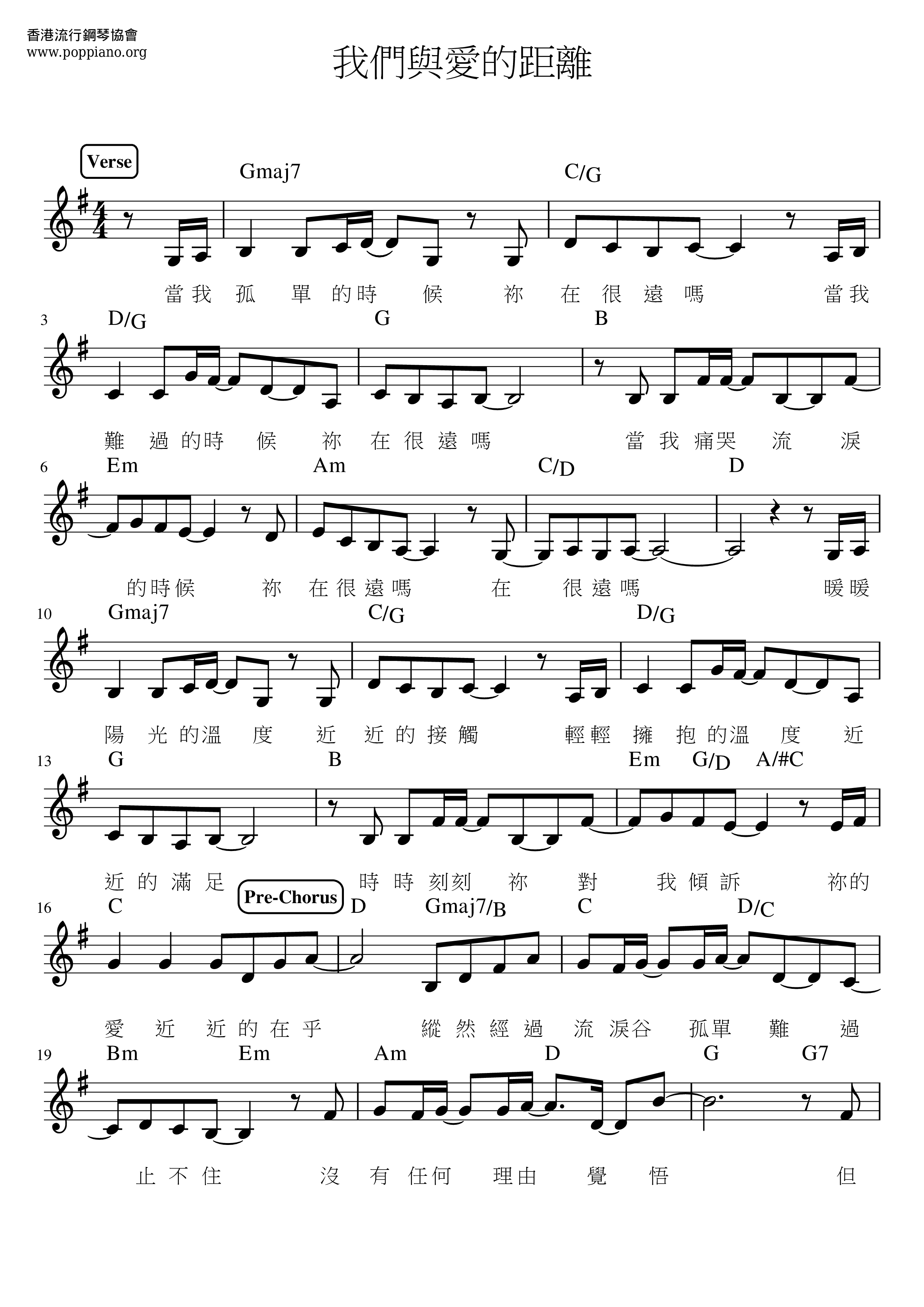 The Distance Between Us And Love Score