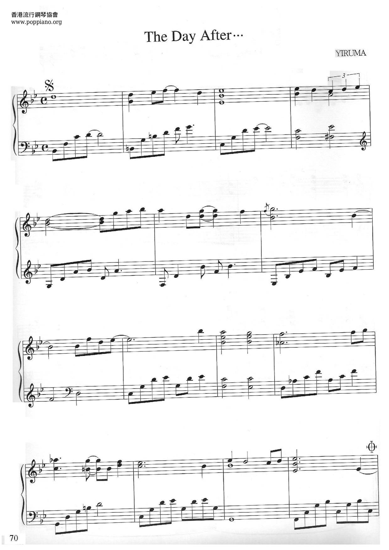 Yiruma The Day After pdf 
