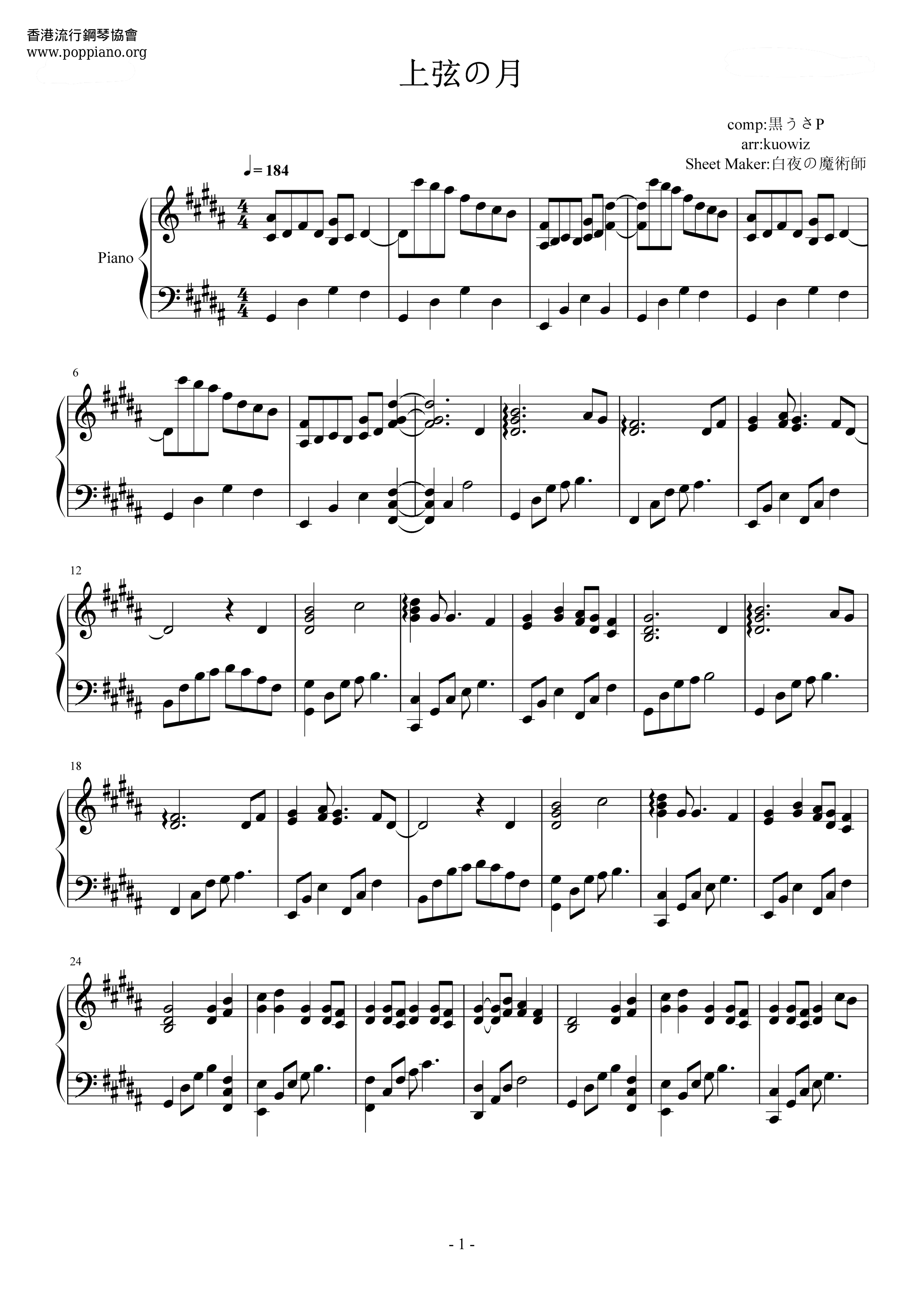 The First Quarter Of The Moon Score