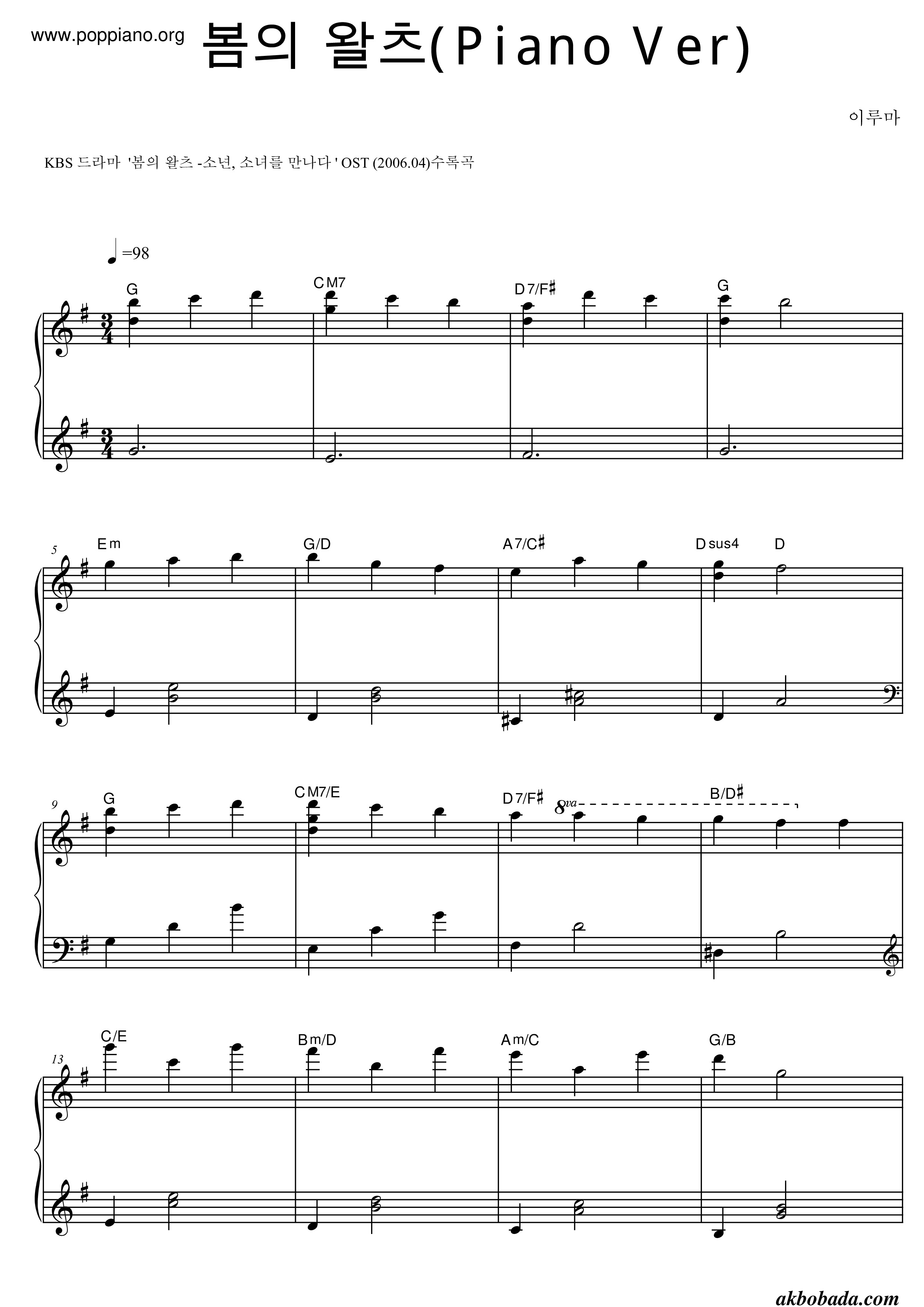 Spring Waltz Score