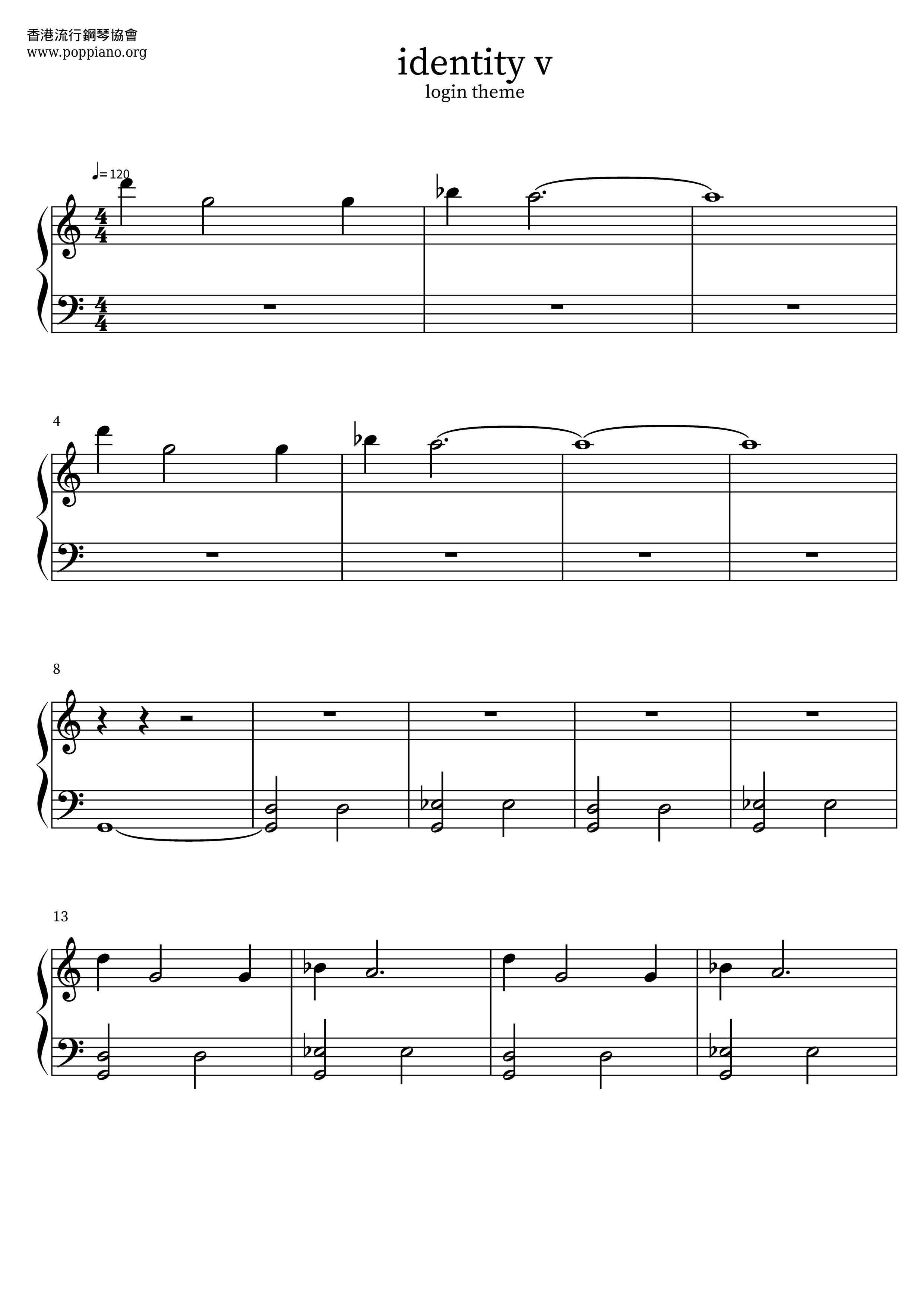 Identity V Login Theme Score