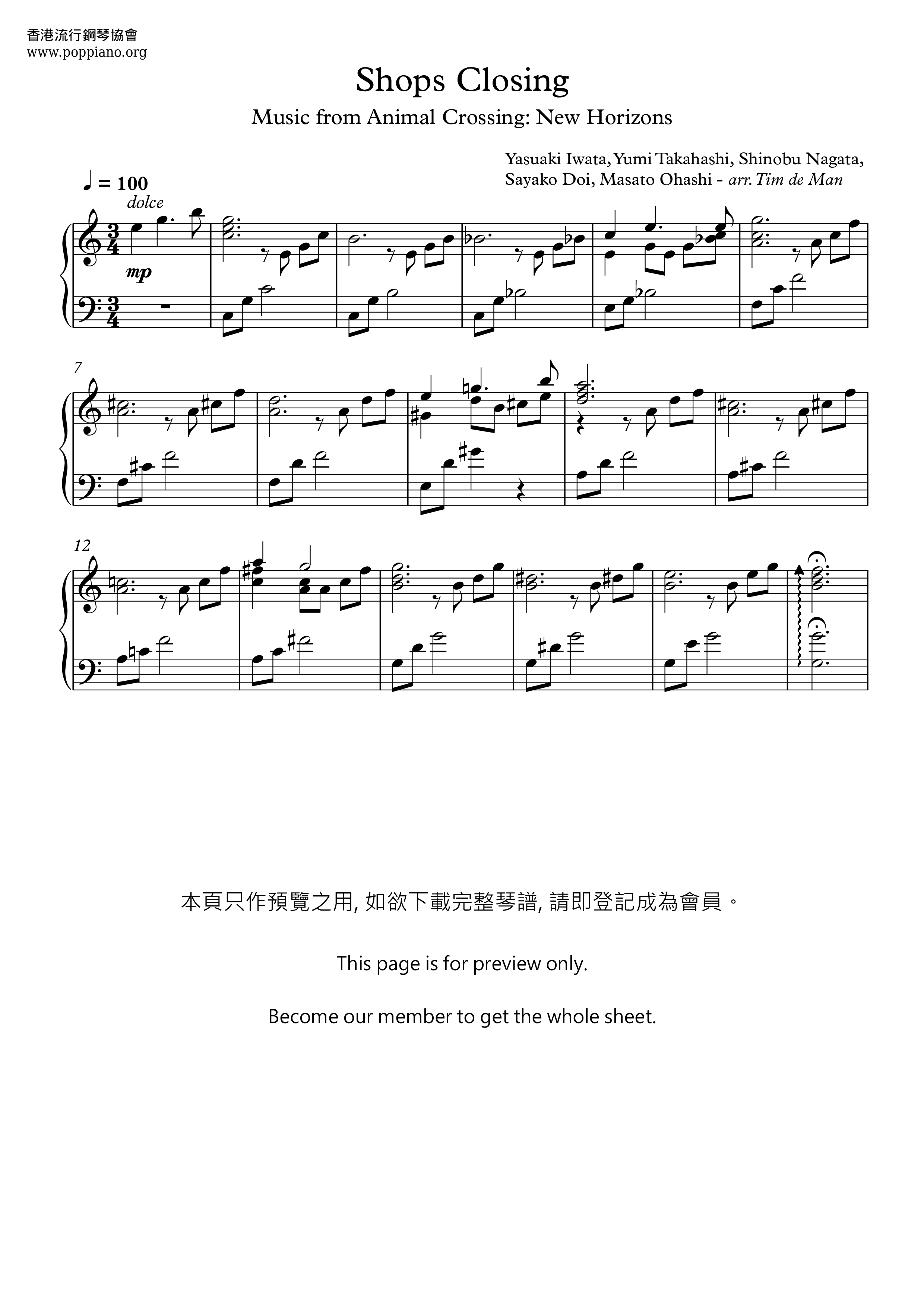 Shop Closing Score