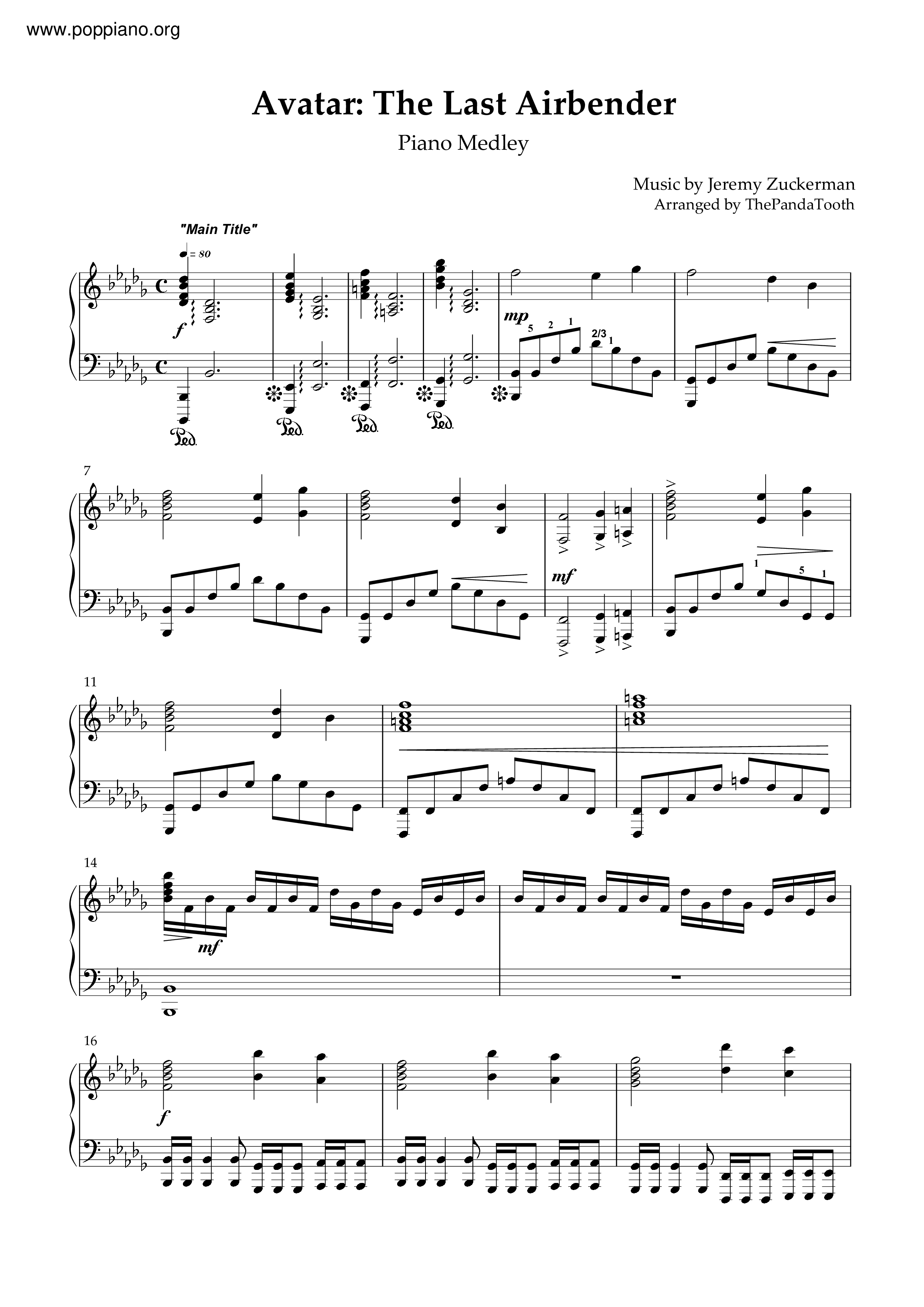 Avatar: The Last Airbender Medley Score