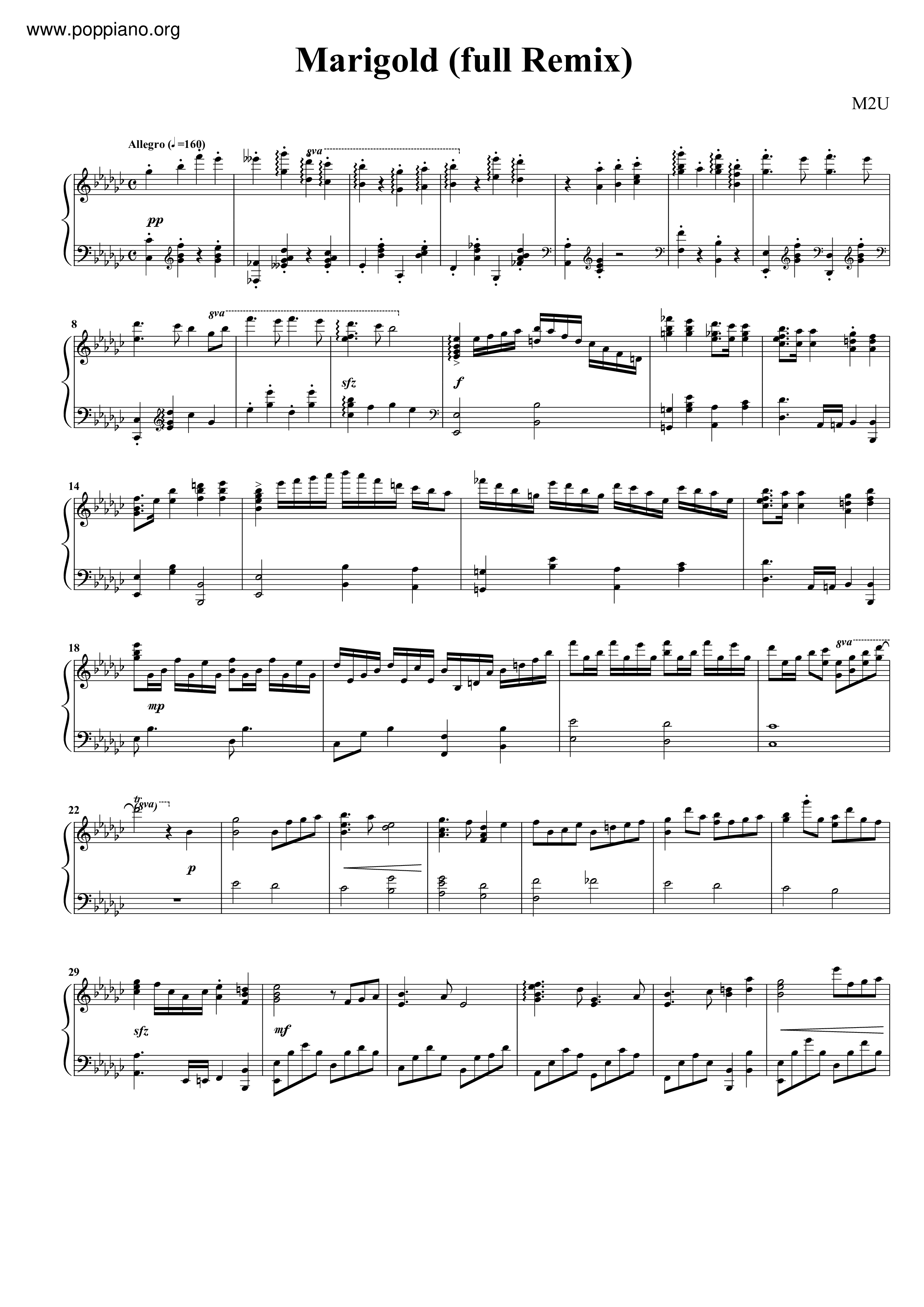 Deemo - Marigoldピアノ譜