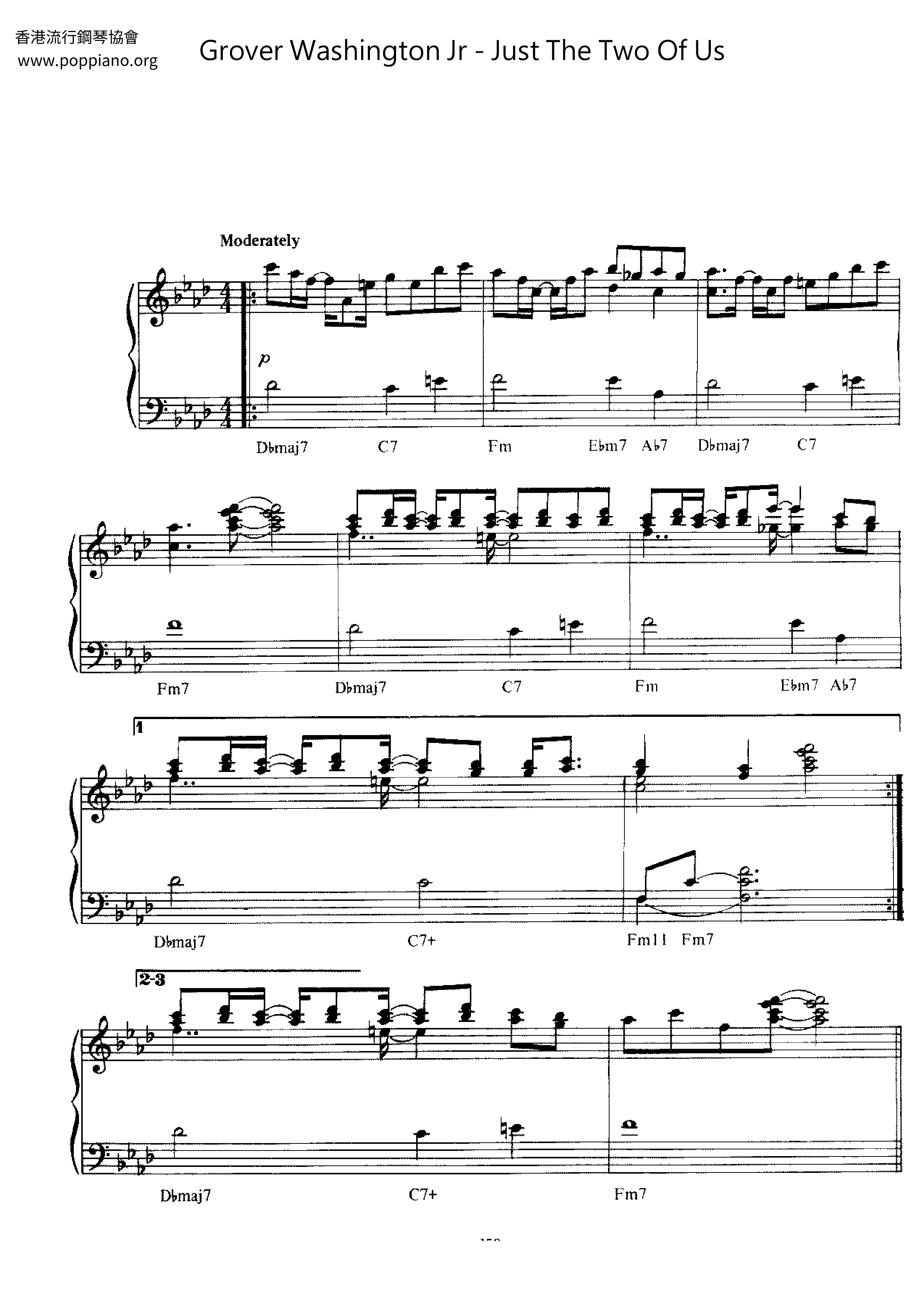 Just The Two Of Us sheet music for flute solo (PDF-interactive)