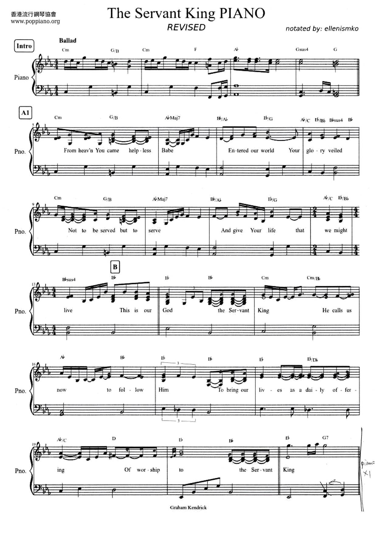 The Servant King Score