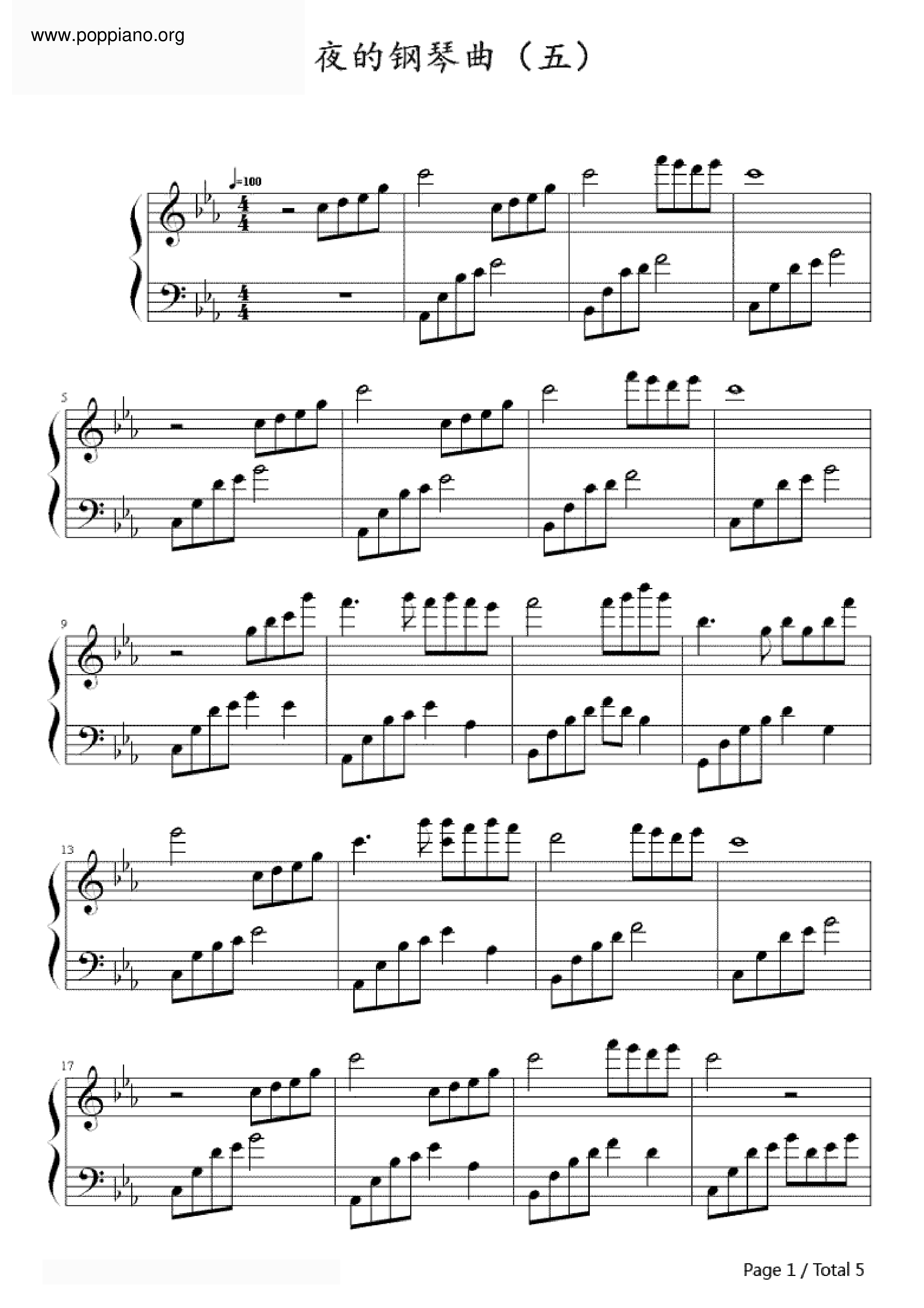 Melody Of The Night 5 Score