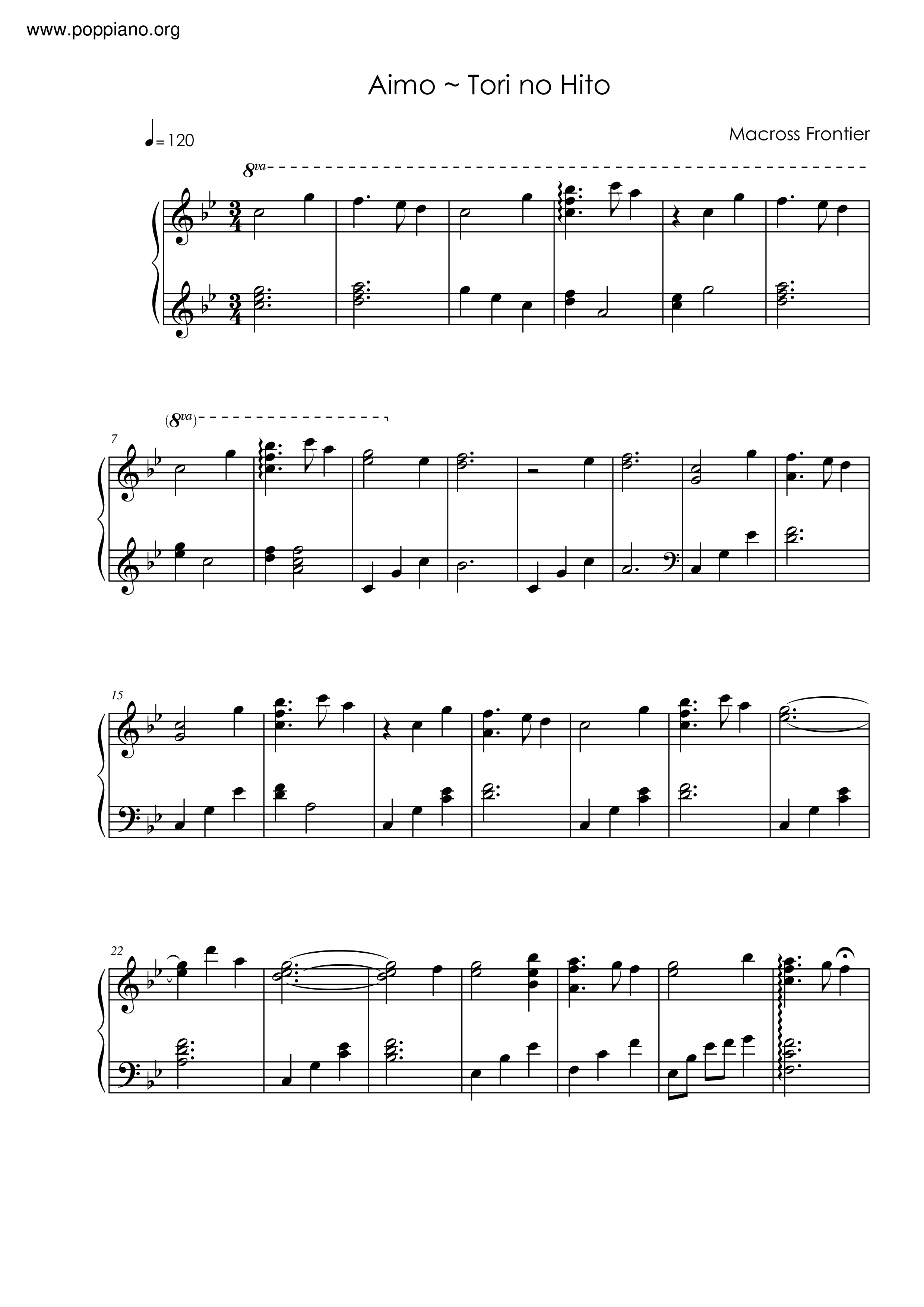 Aimo - Tori No Hito Score